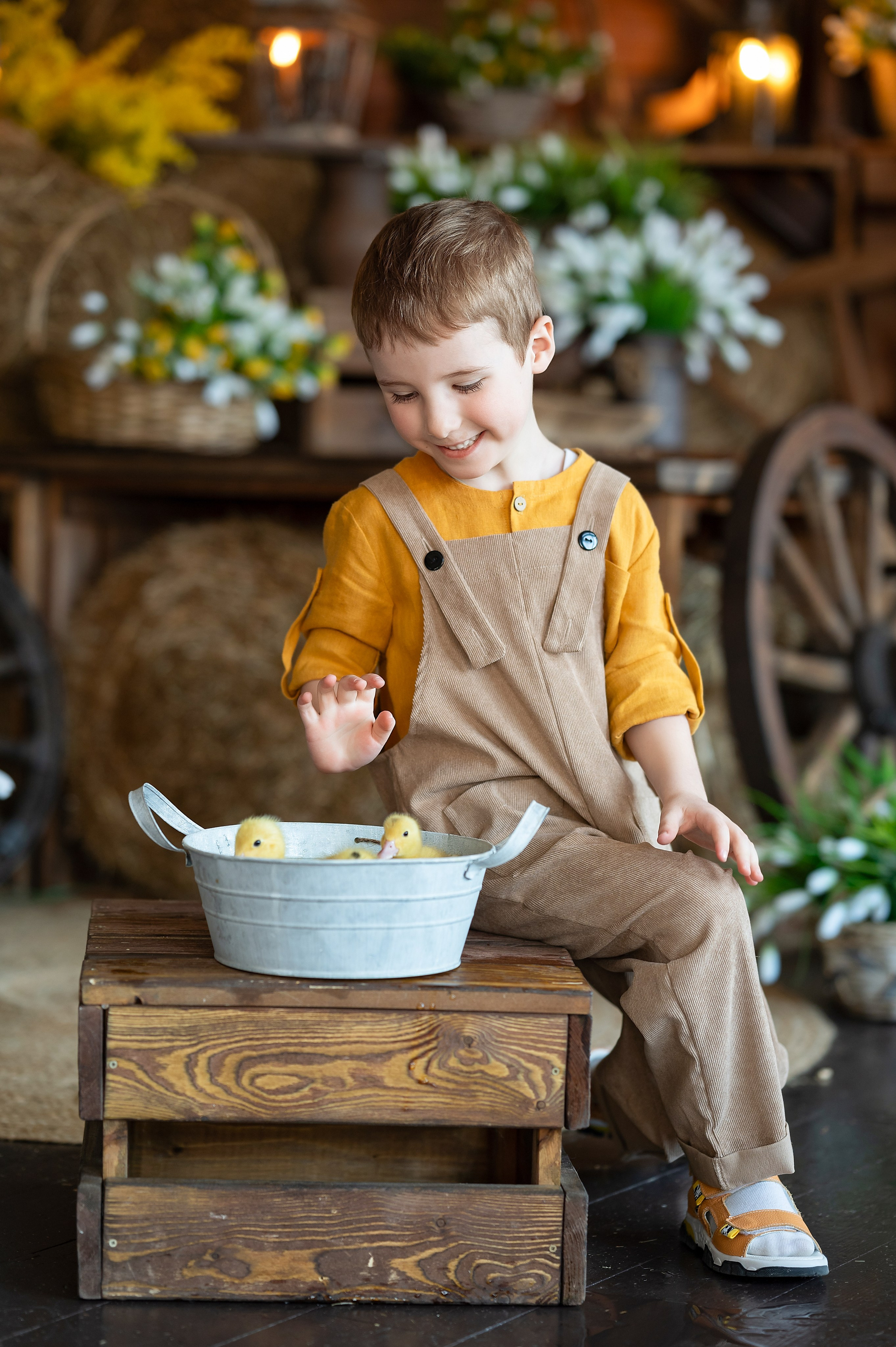 Фотосессия с утятами в Студии Леонардо. Детский и семейный фотограф г. Москва Оксана Катаджи