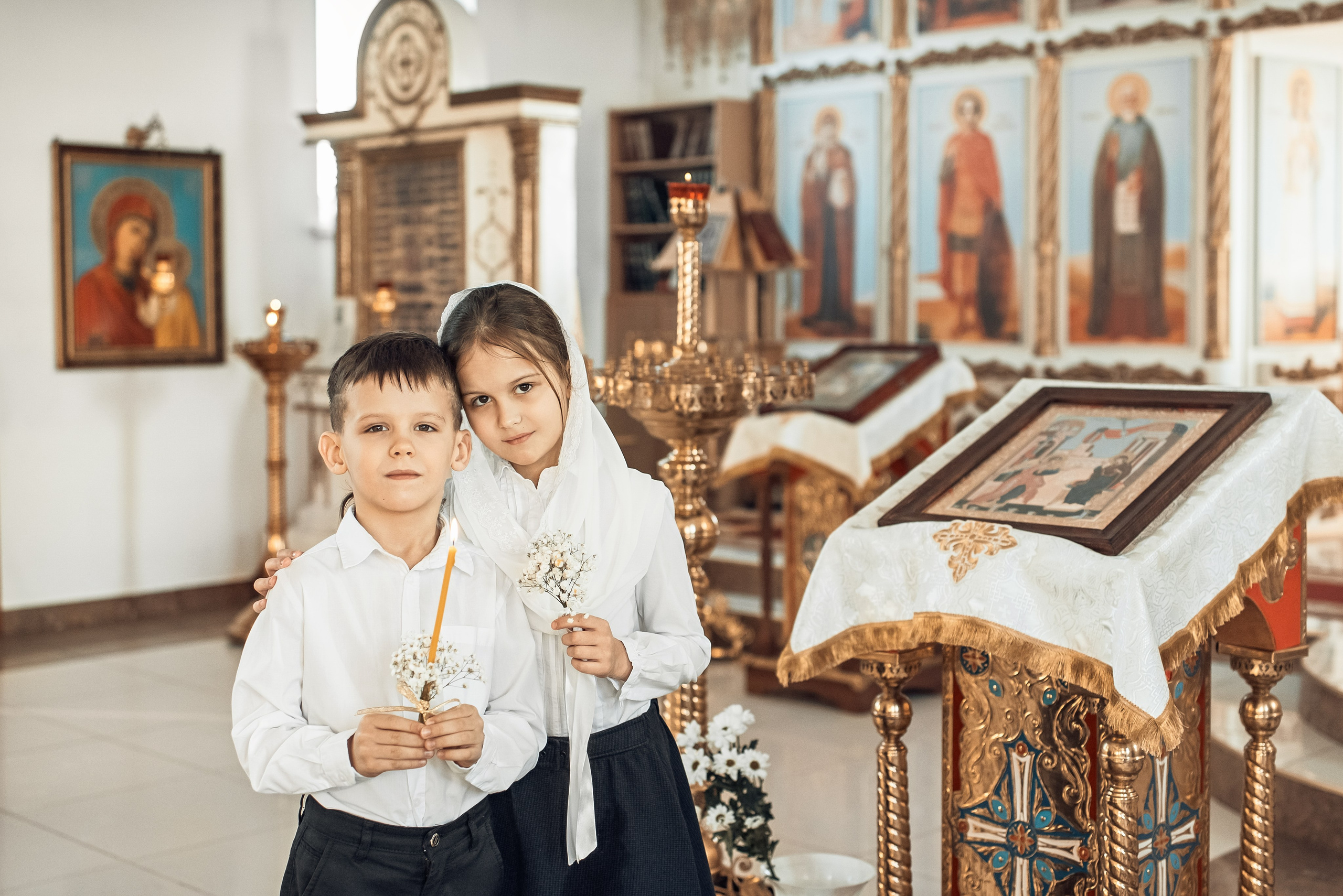 Крещение в храме Благовещения Пресвятой Богородицы. Церковный фотограф на Таинство Крещения и Венчания в Оренбурге и Оренбургской области Екатерина Белкина