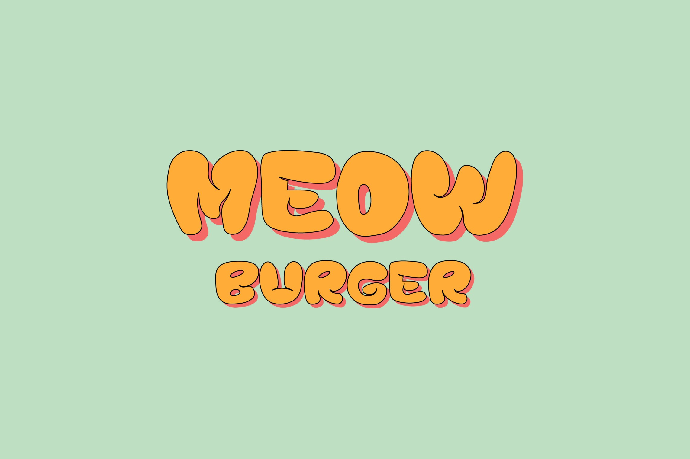 MEOW BURGER. Grom Design