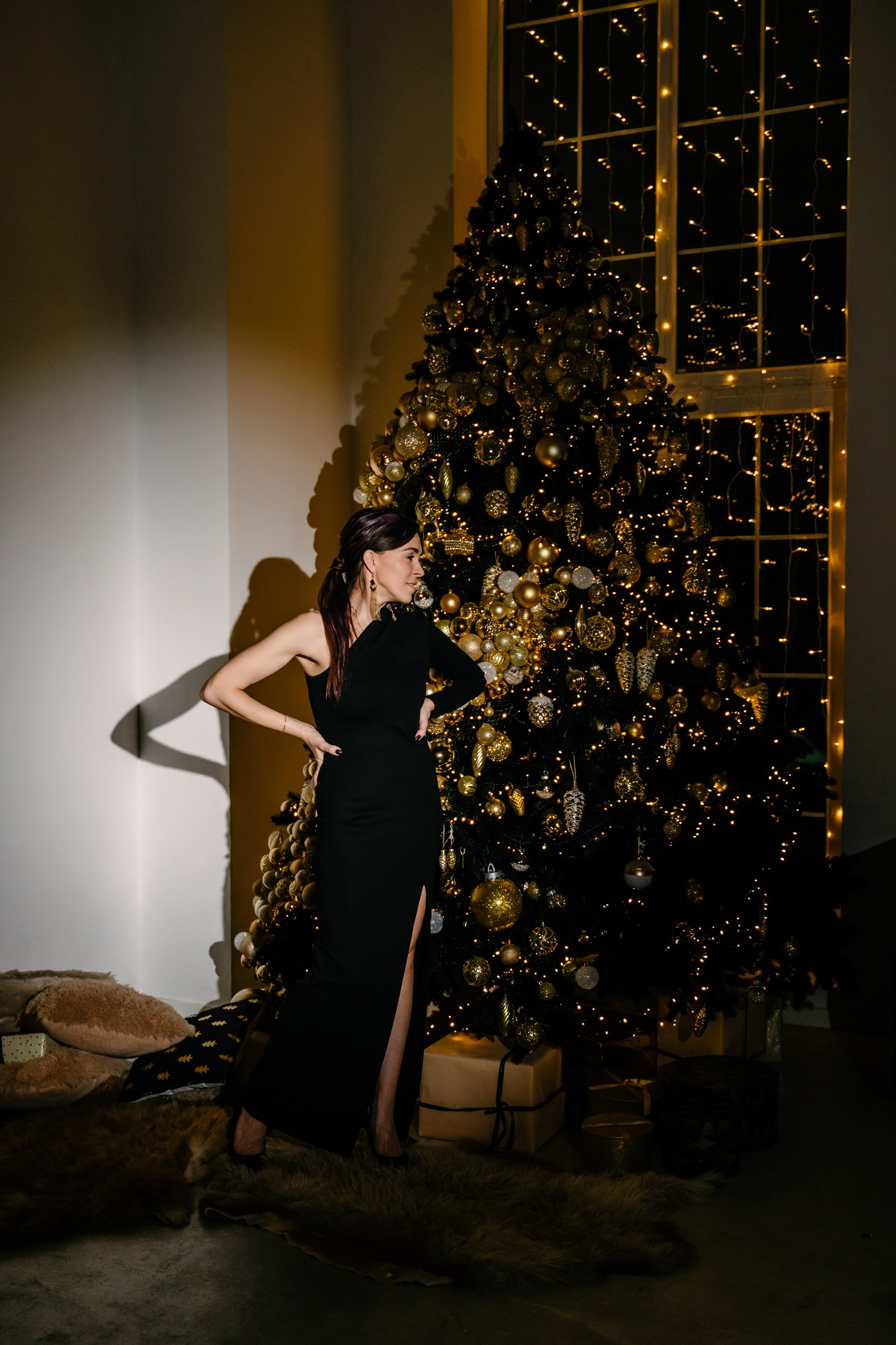 Вечерняя новогодняя съемка в студии. Свадебный фотограф Юлия Копылова