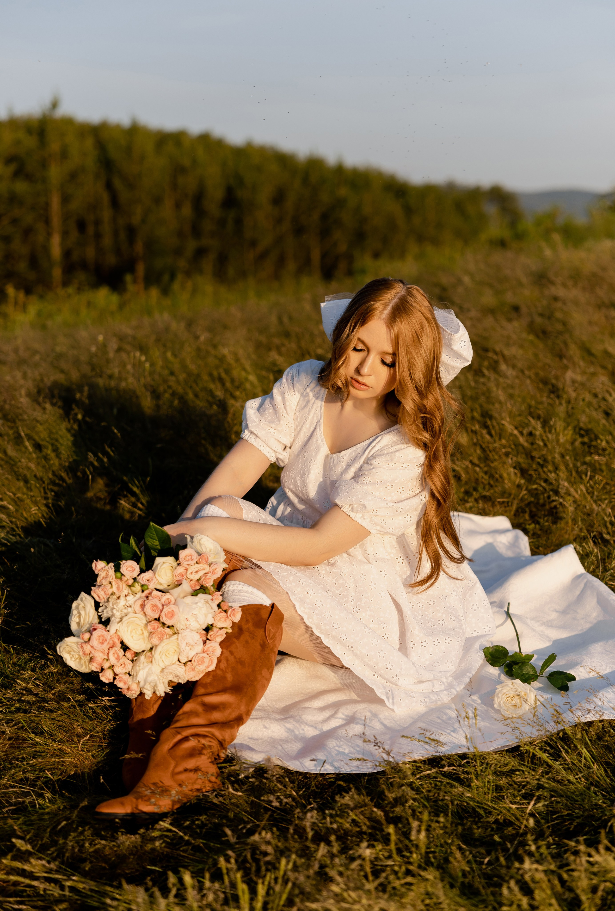 Юлия, съёмка на озере. Свадебный и портретный фотограф в Миассе Филиппенко Дарья