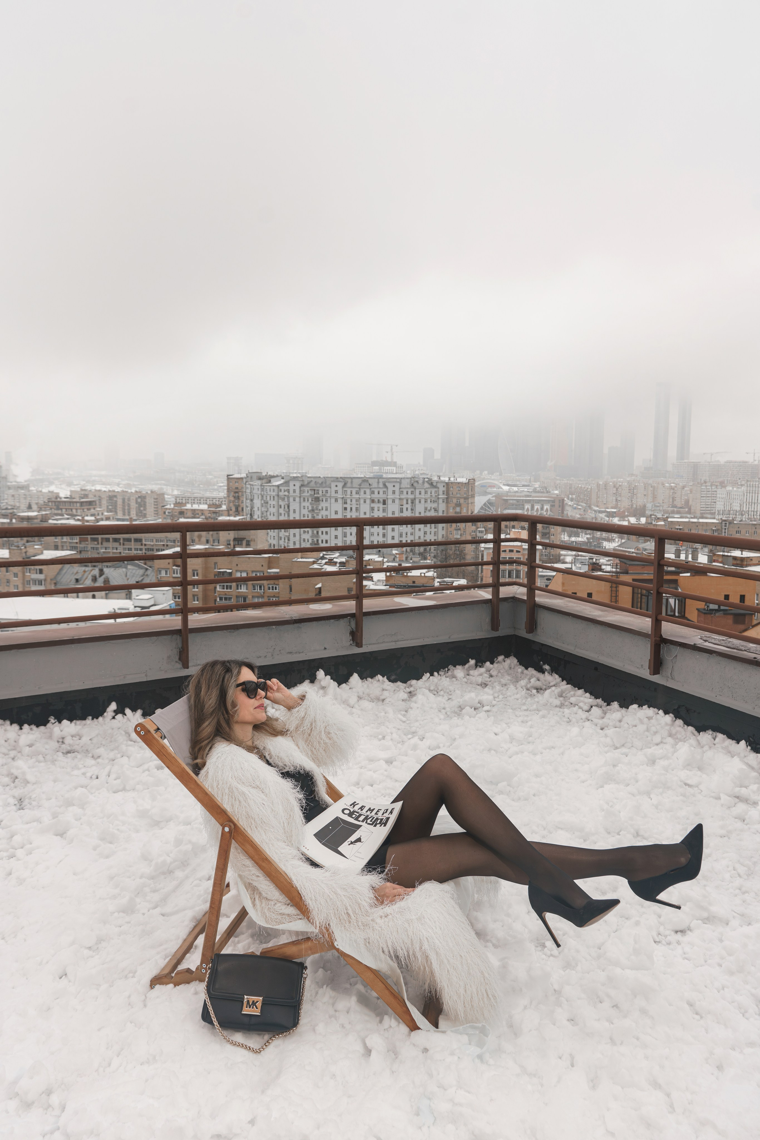 Съёмки на крыше в Москве. Фотограф Айгуль Вишня, съёмка в Москве и Санкт-Петербурге