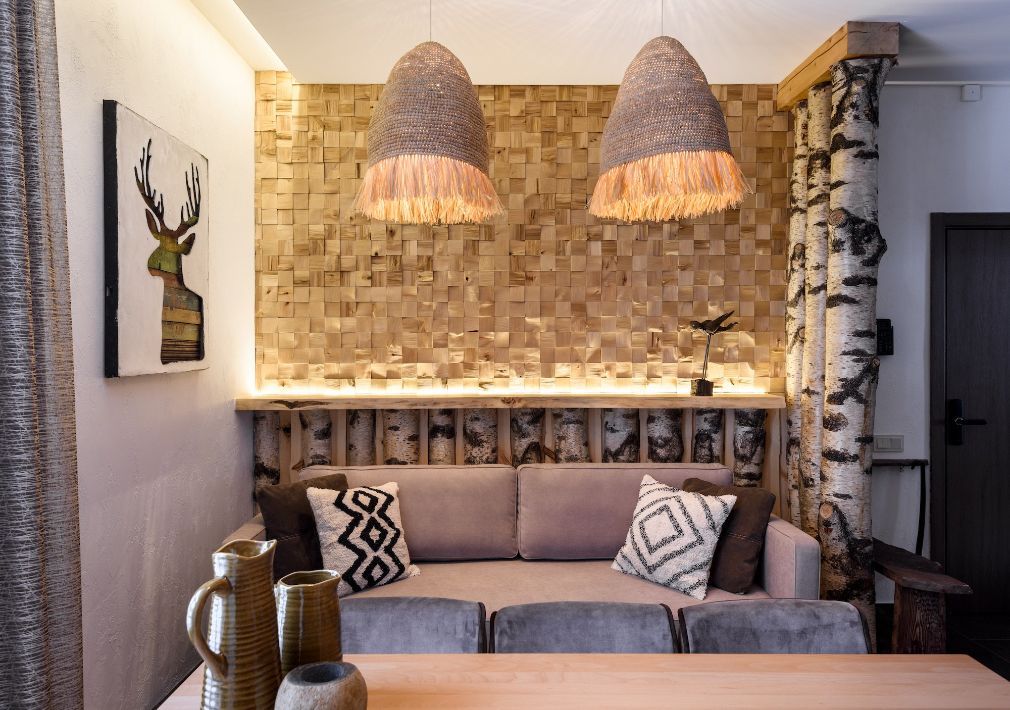 Подвесные светильник в гостинице Шерегеш