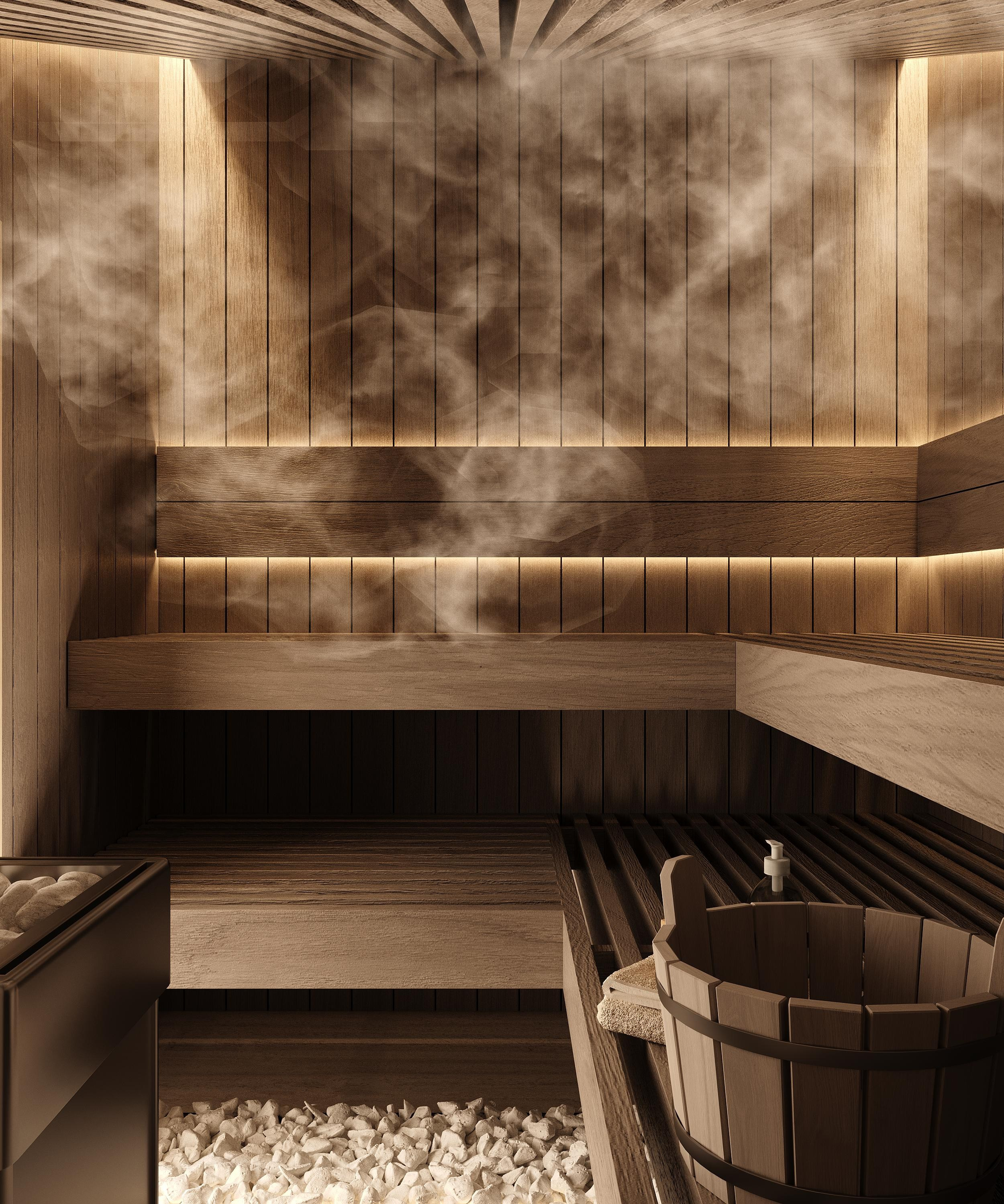 Сауна в частном доме. Дизайнер интерьера Еремина Юлия