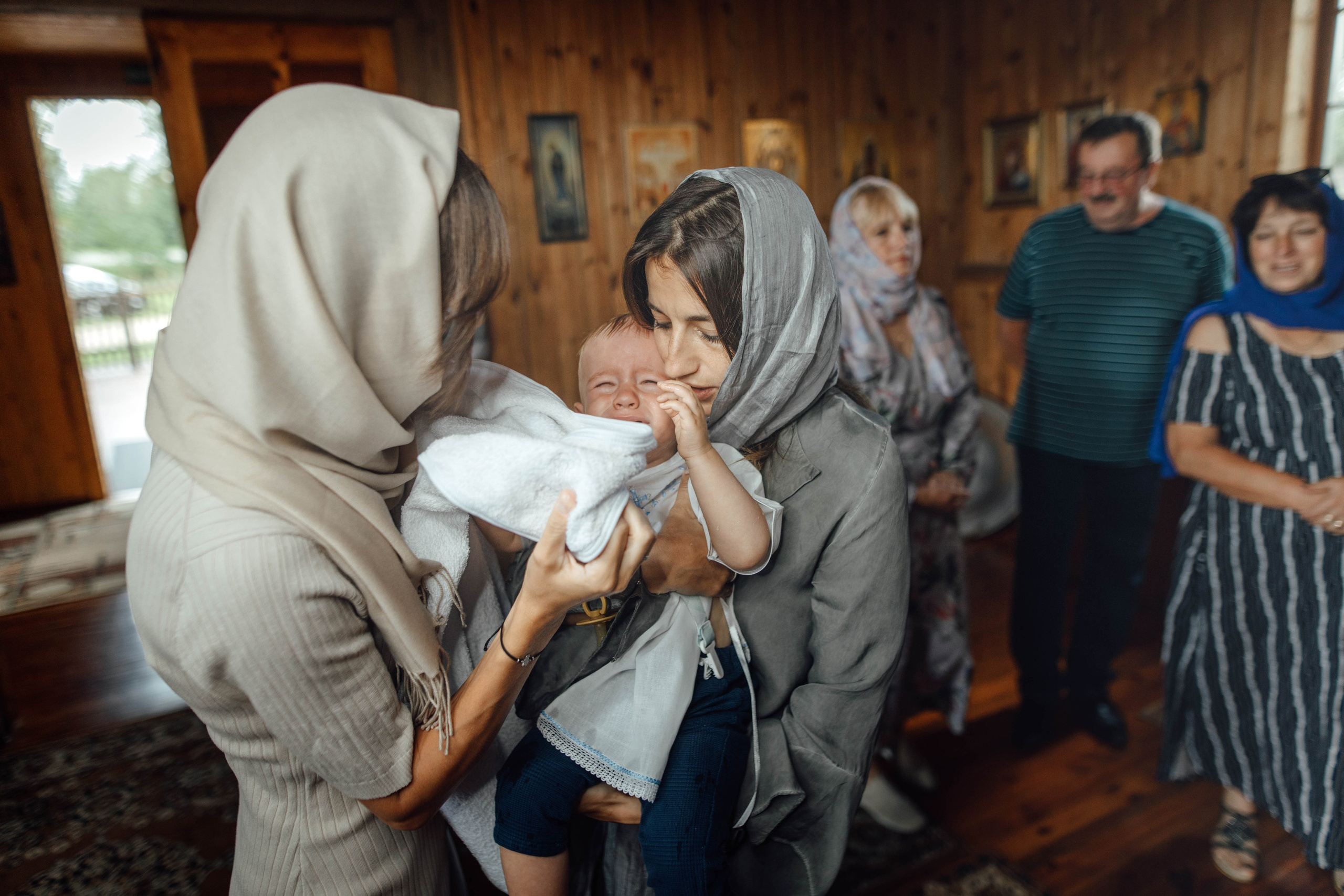 Крещение Тимофея, д. Киевец, храм Святой Троицы, август 2025