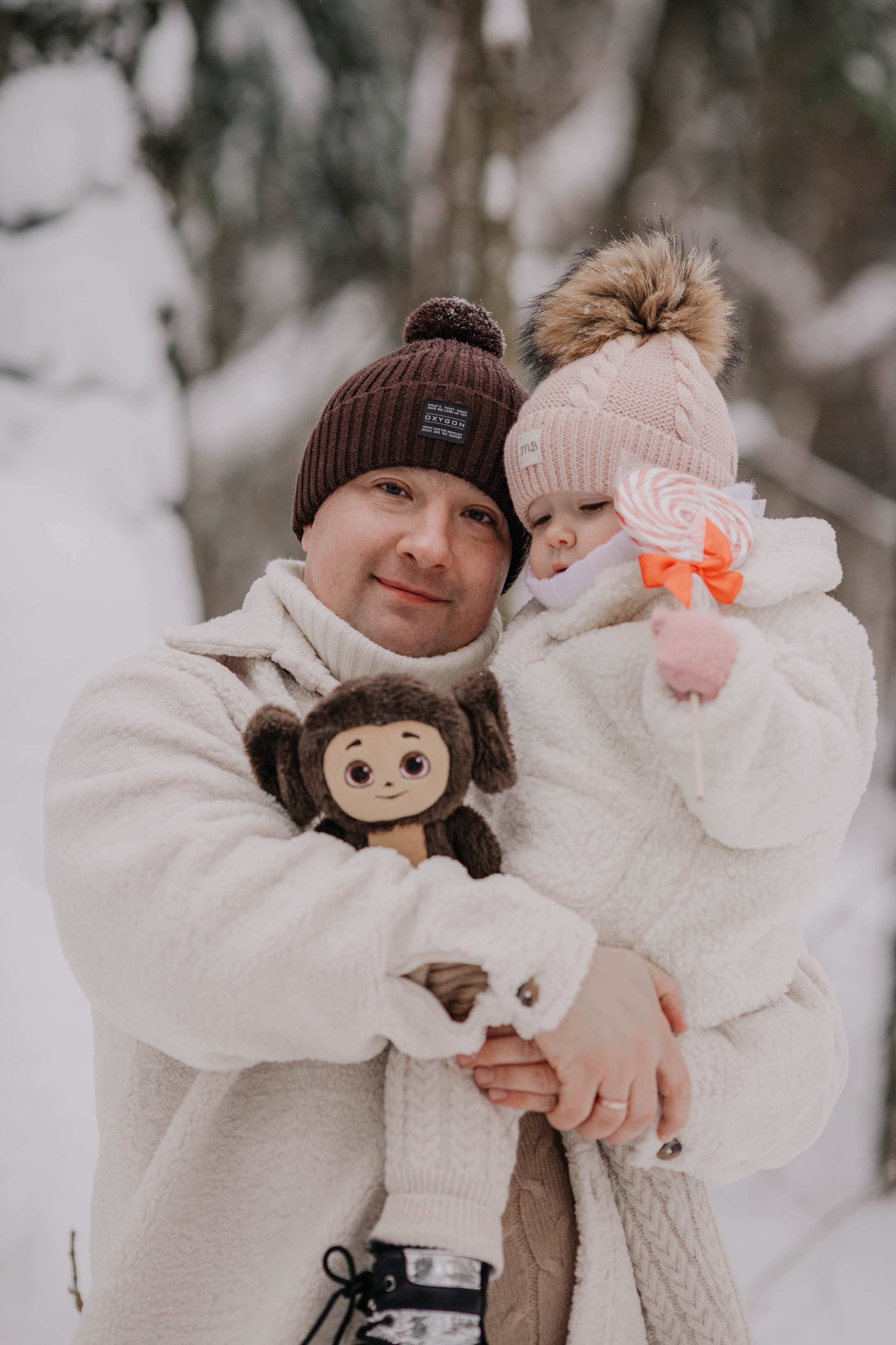 Лиля и семья Зимняя прогулка в лесу. Семейный и свадебный фотограф Видное Москва Екатерина Пятова