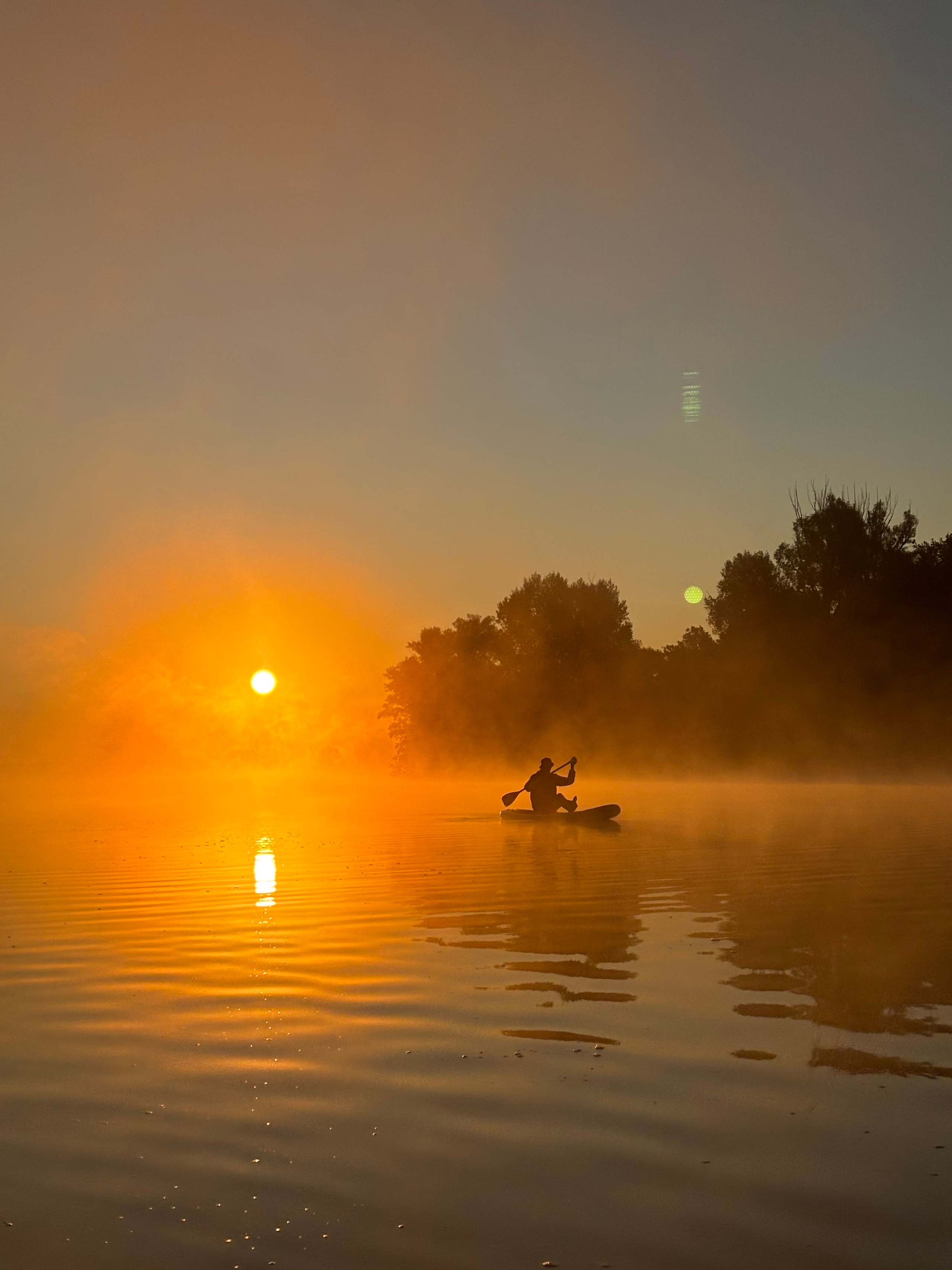Рассвет на сапах на Ольховом озере