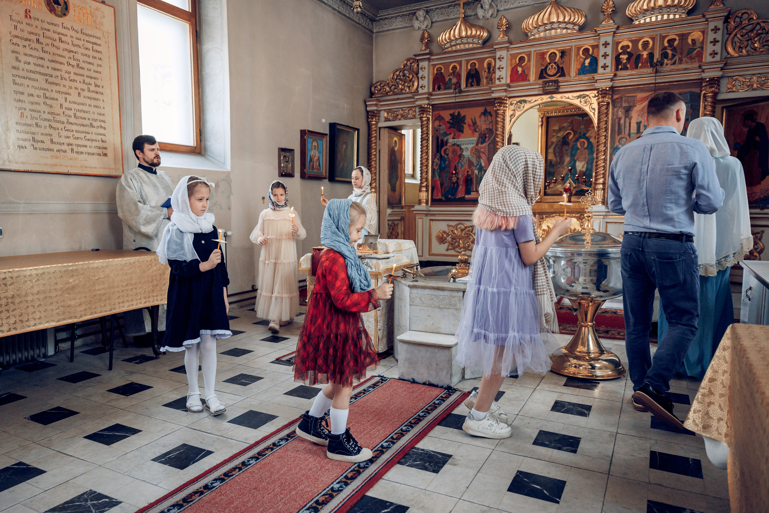 Крещение в Елоховском Богоявленном соборе. Профессиональный фотограф в Москве и Мо Мария Шантарёва