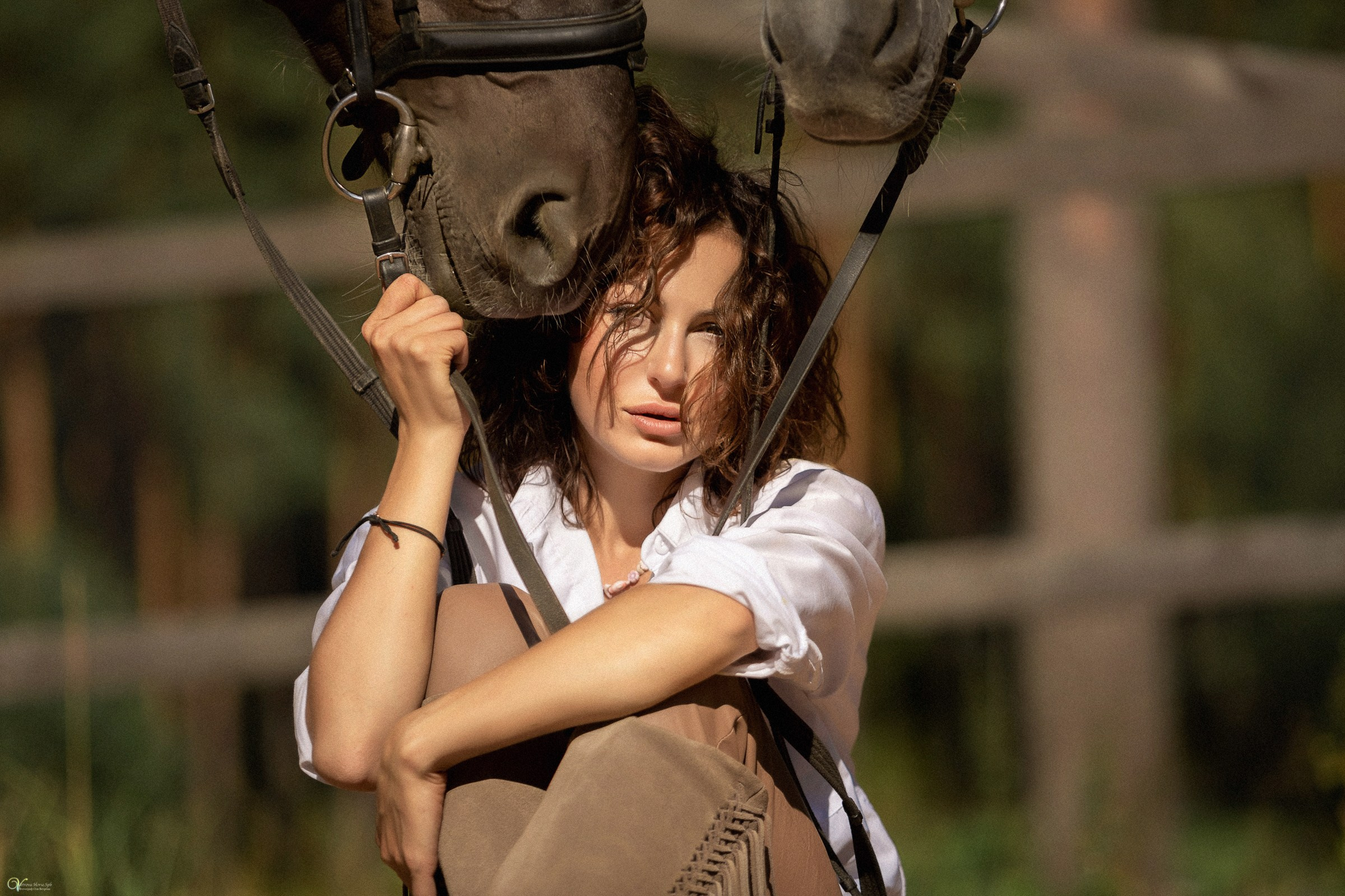 Фотосессия с лошадьми в катри-стиле. Фотограф женский и мужской портрет Санкт-Петербург