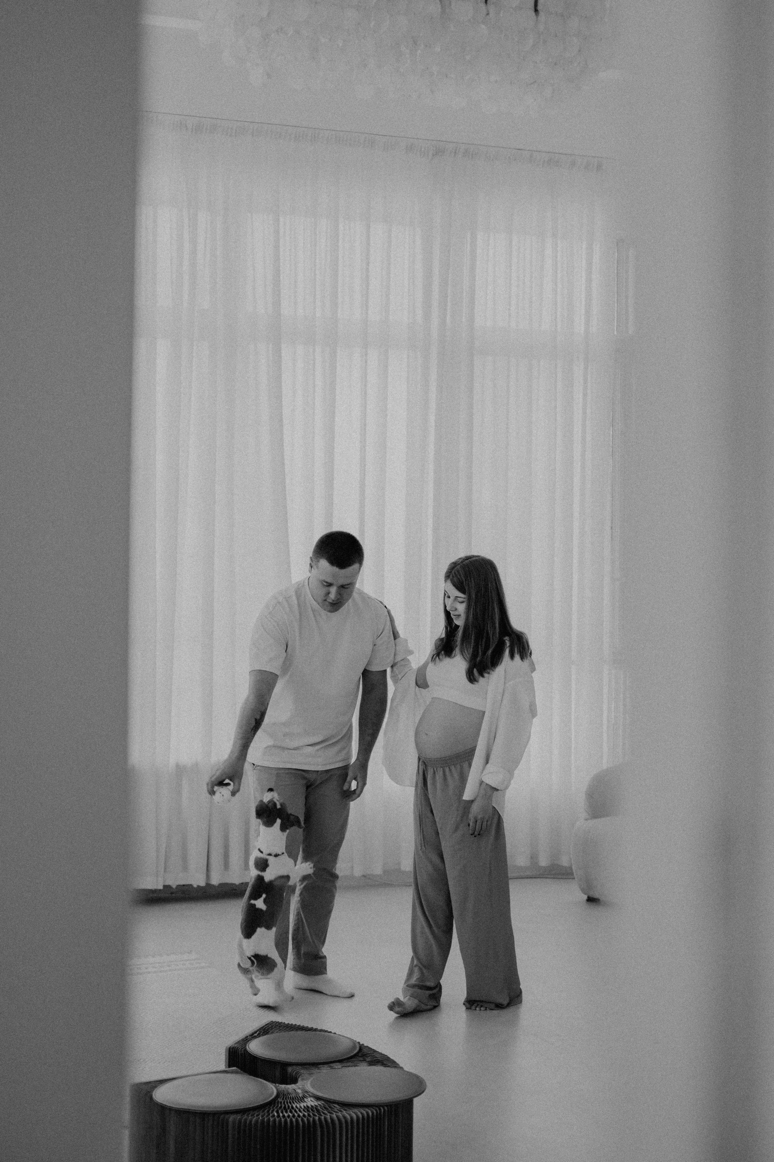 Фотосессия беременности в студии. Семейный фотограф в Москве Кристина Маркос