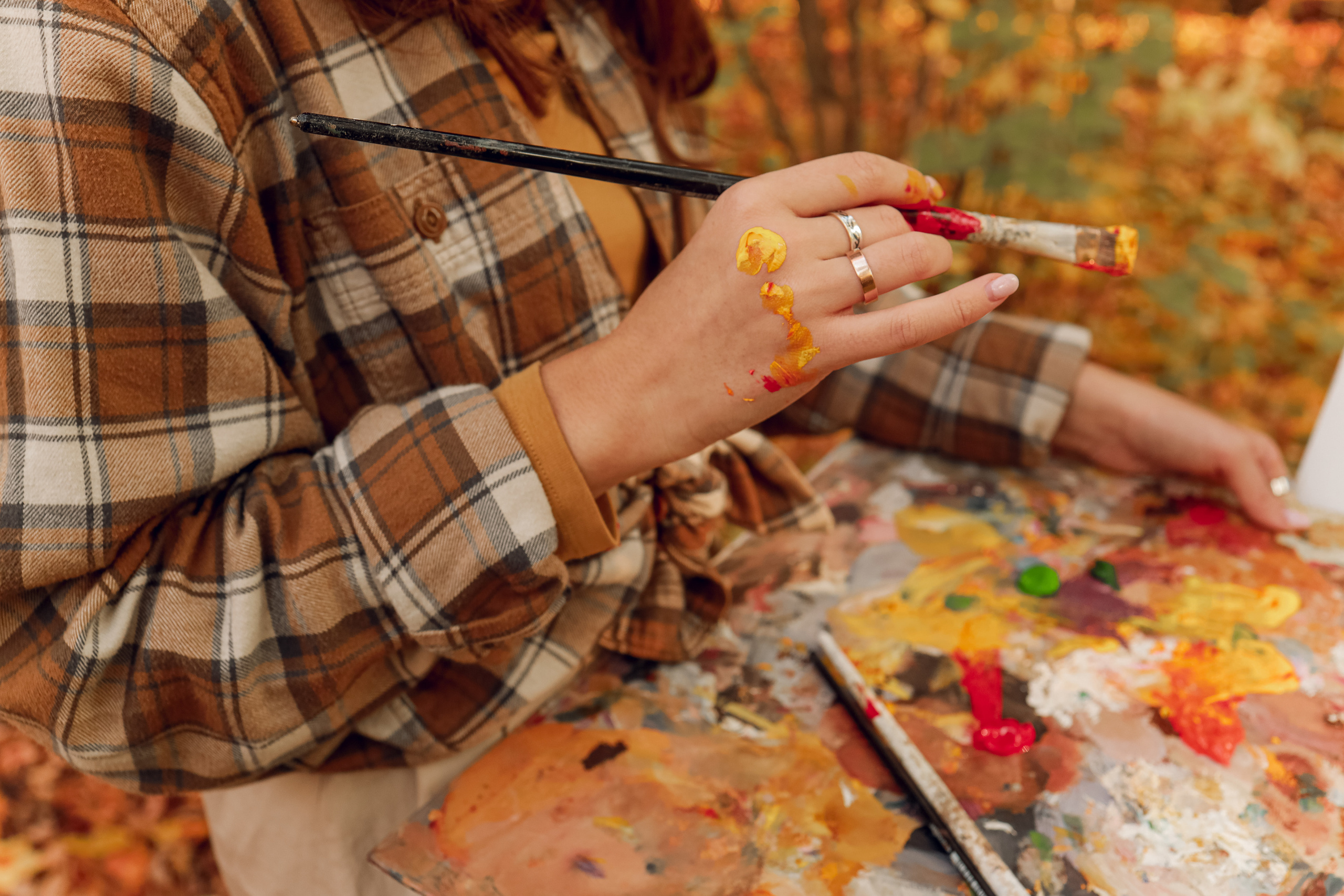 Съемка осенью с мольбертом. Иванова Ирина Свадебный и семейный фотограф г. Уфа