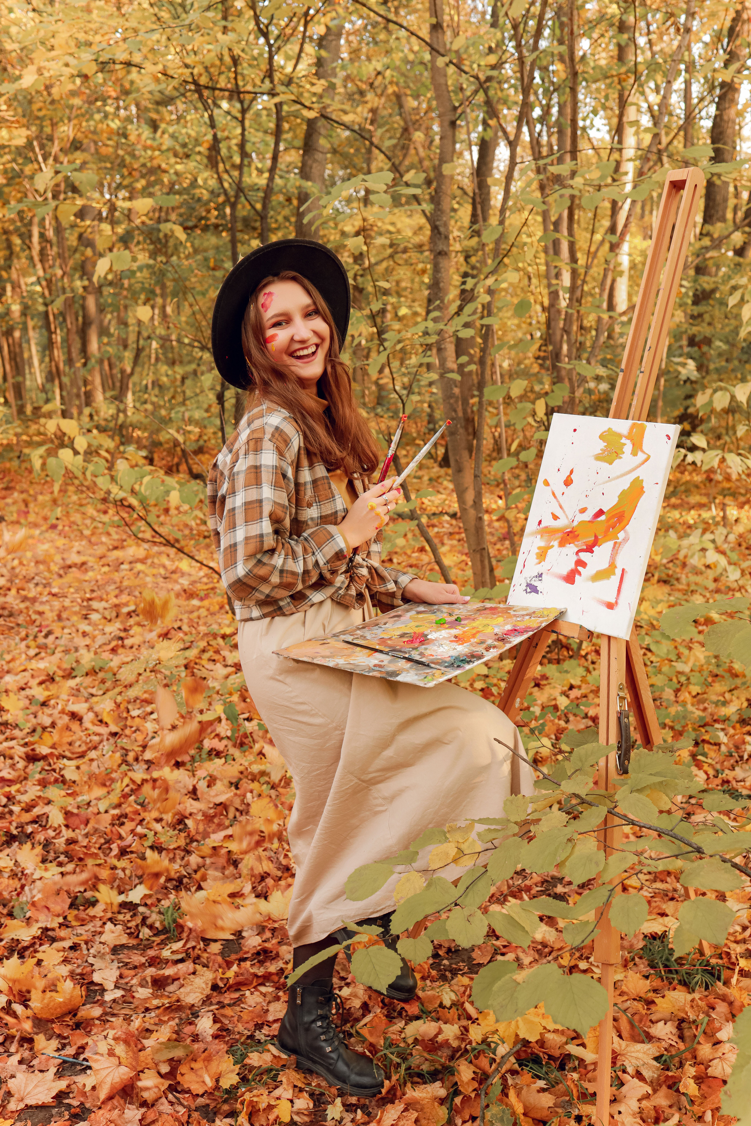Съемка осенью с мольбертом. Иванова Ирина Свадебный и семейный фотограф г. Уфа