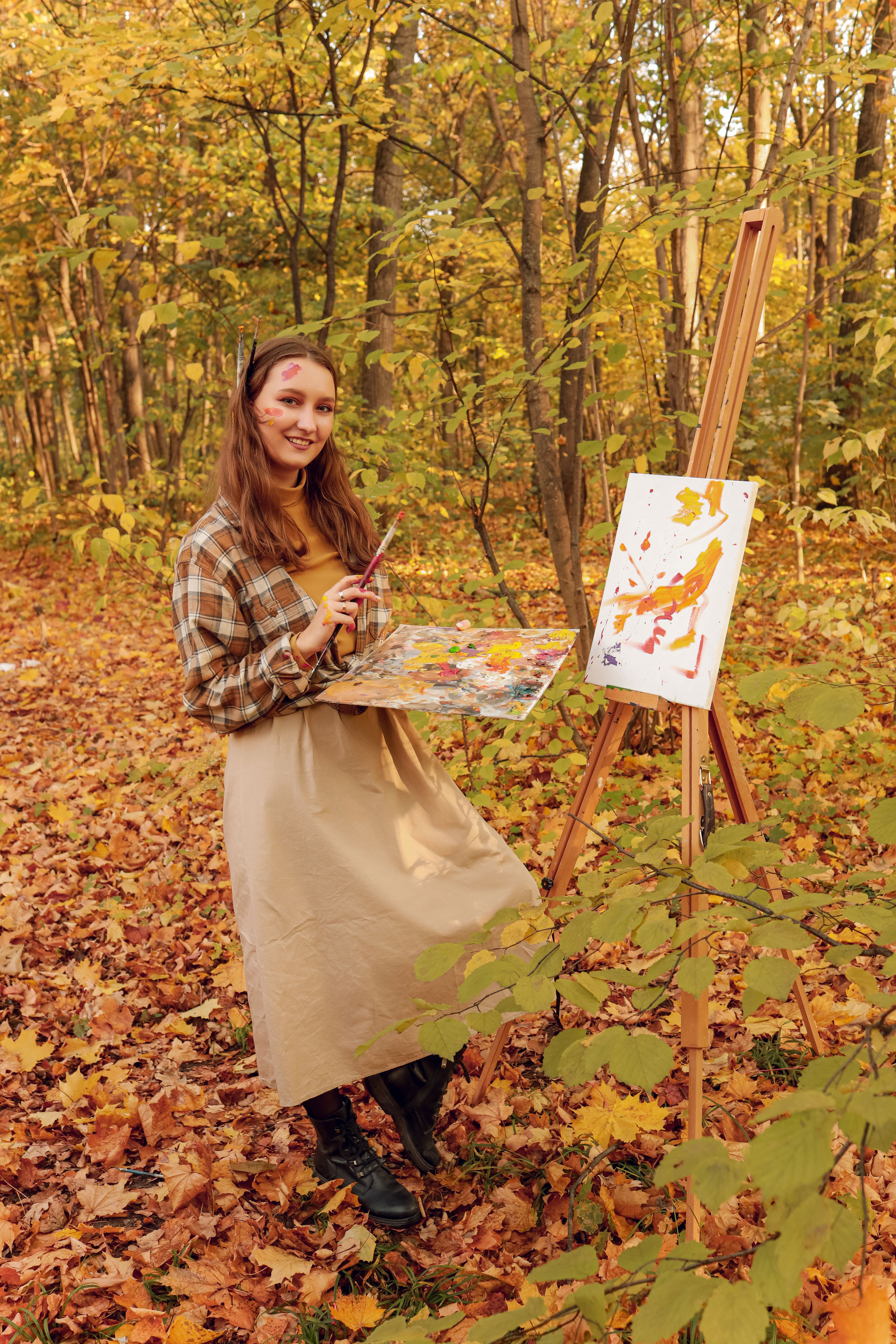 Съемка осенью с мольбертом. Иванова Ирина Свадебный и семейный фотограф г. Уфа
