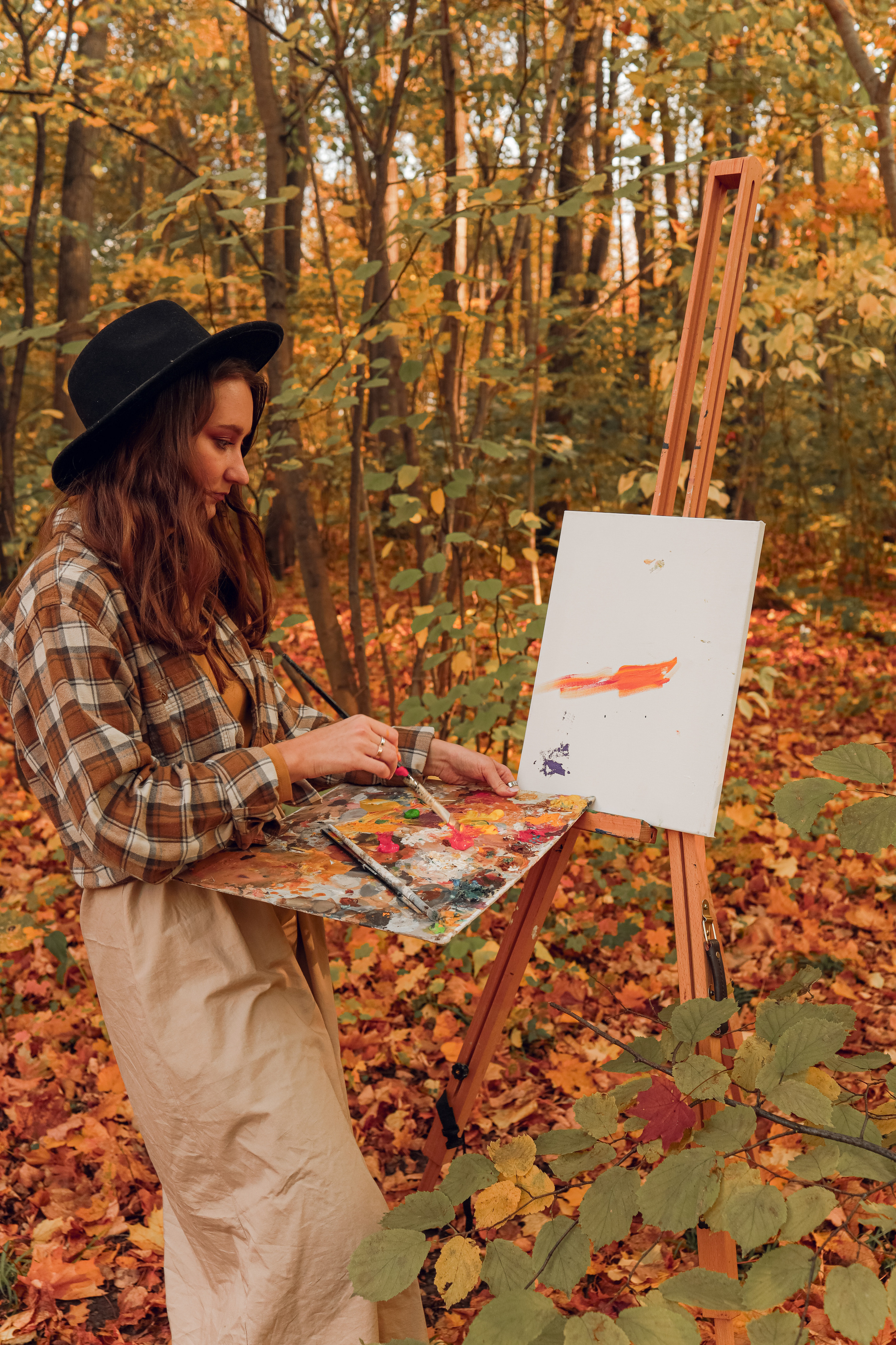Съемка осенью с мольбертом. Иванова Ирина Свадебный и семейный фотограф г. Уфа
