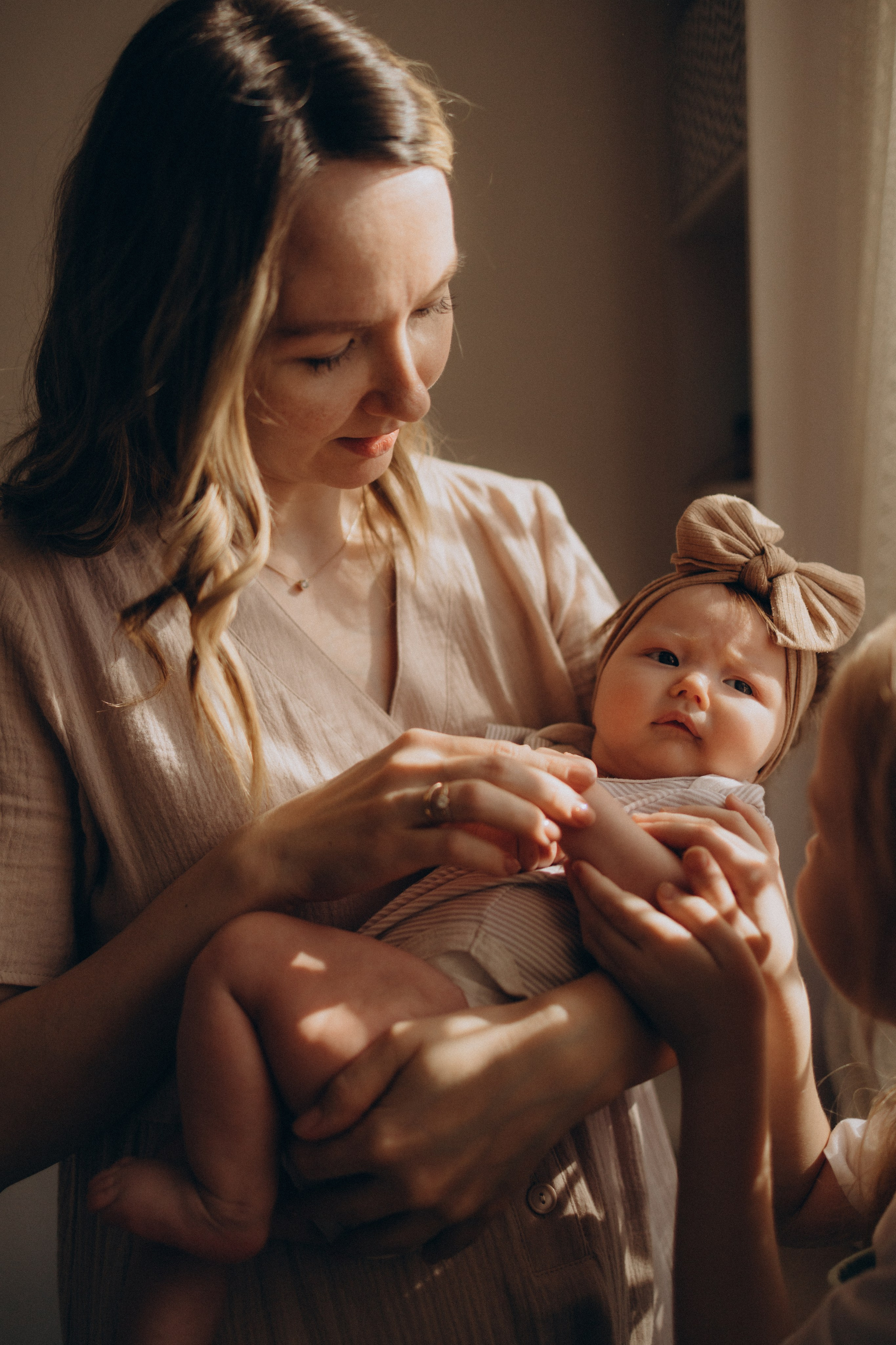 Ньюборн съемка Любы и ее семьи. Семейный фотограф в Москве и Люберцах Юлия Гуськова