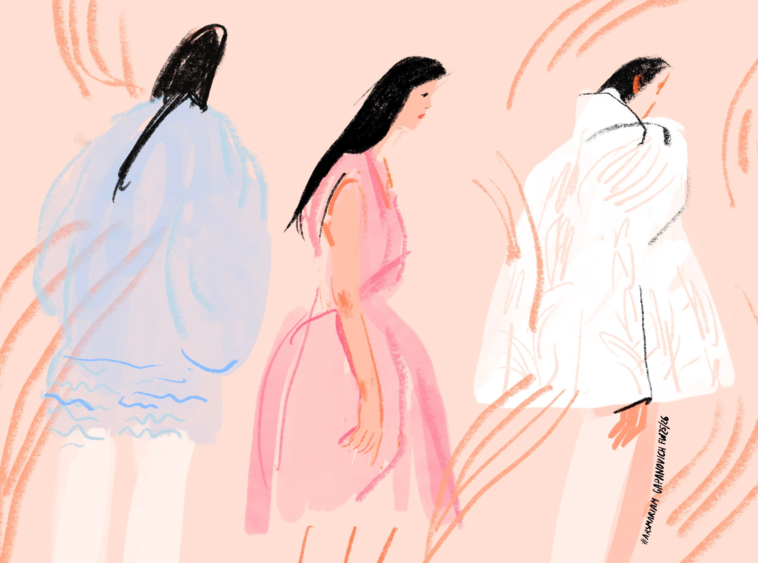 GAPANOVICH FW 25/26. Фэшн иллюстратор из Москвы Власенко Мария