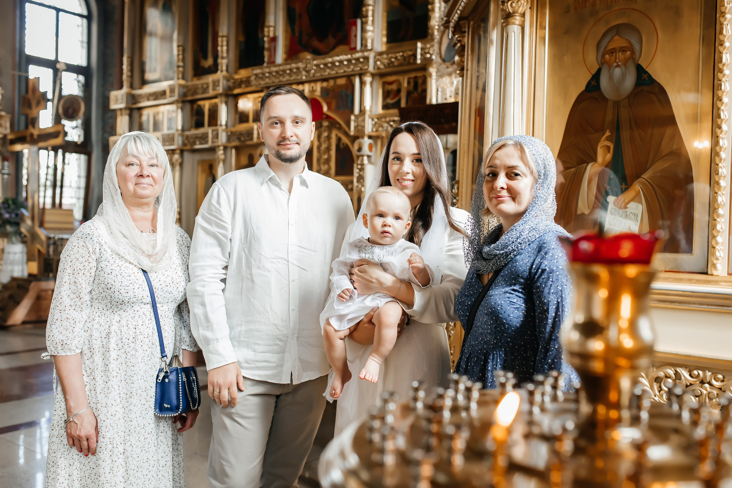 Крещение Артемия в Храме Николая Чудотворца в Ангелово. Фотограф на крещение и венчание Москва  Надежда Баланина