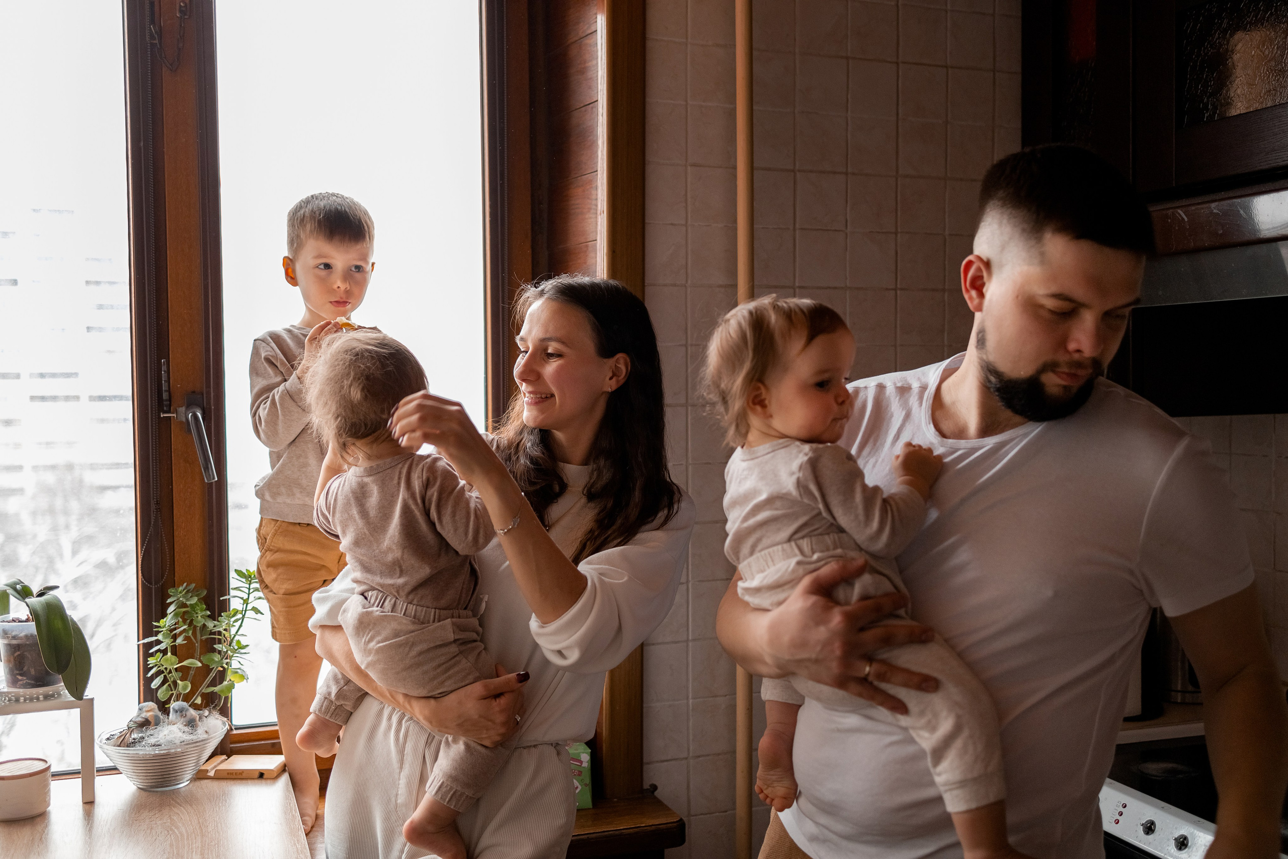 Николай, Ирина, Денис, Вика, Ника. Фотограф беременности и материнства в Москве Мария Менендес-Гонсалес
