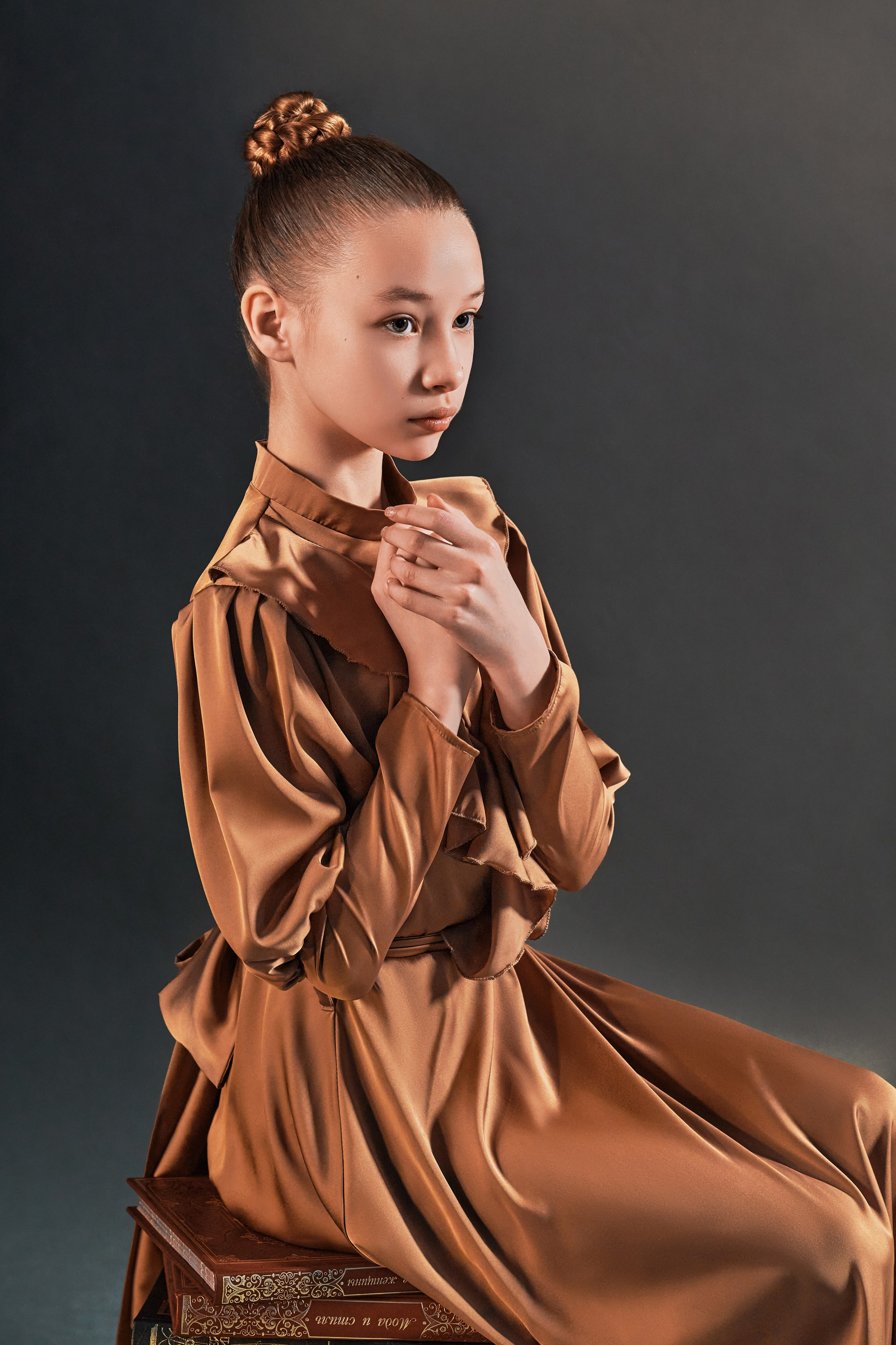 Девушка в фотостудии