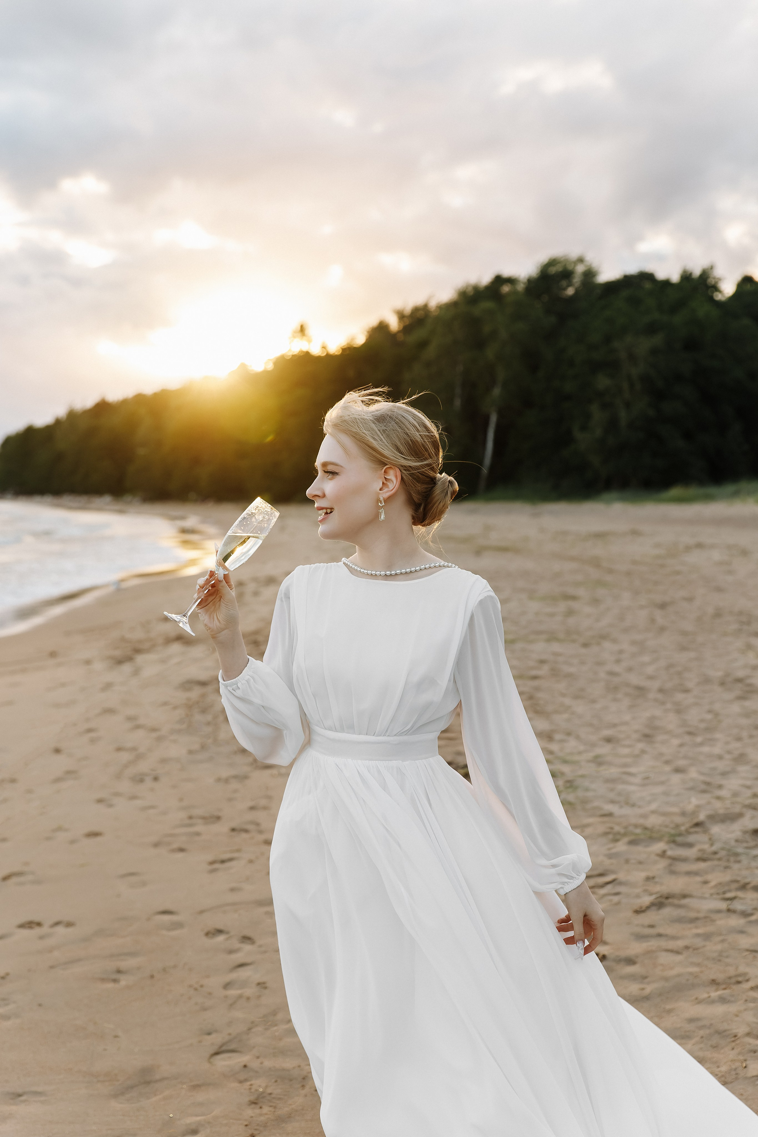 Яна и Давид — свадебная фтосессия на заливе. Свадебный и портретный фотограф в Санкт-Петербурге Анна Демьянова