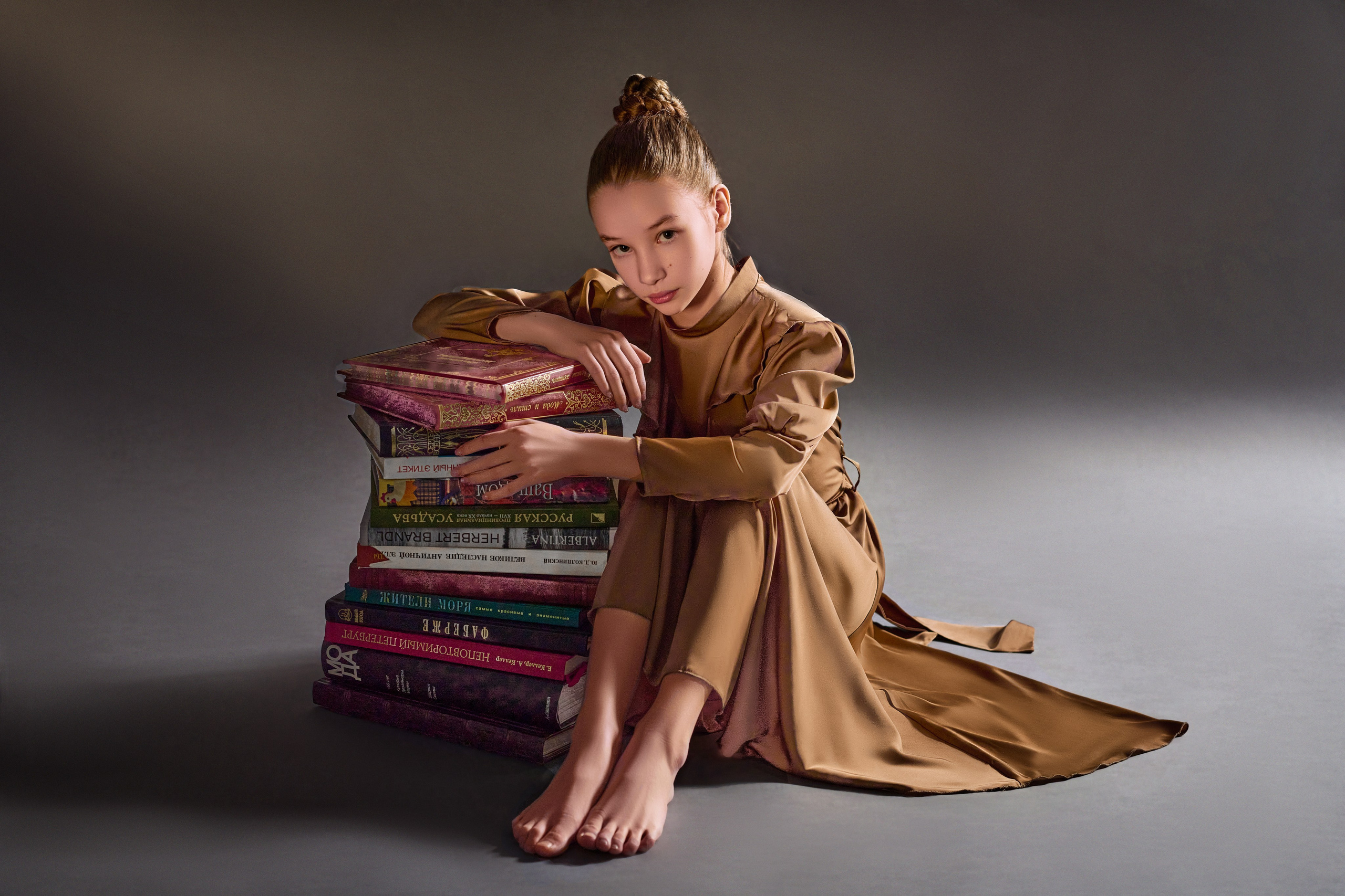 Девушка в фотостудии