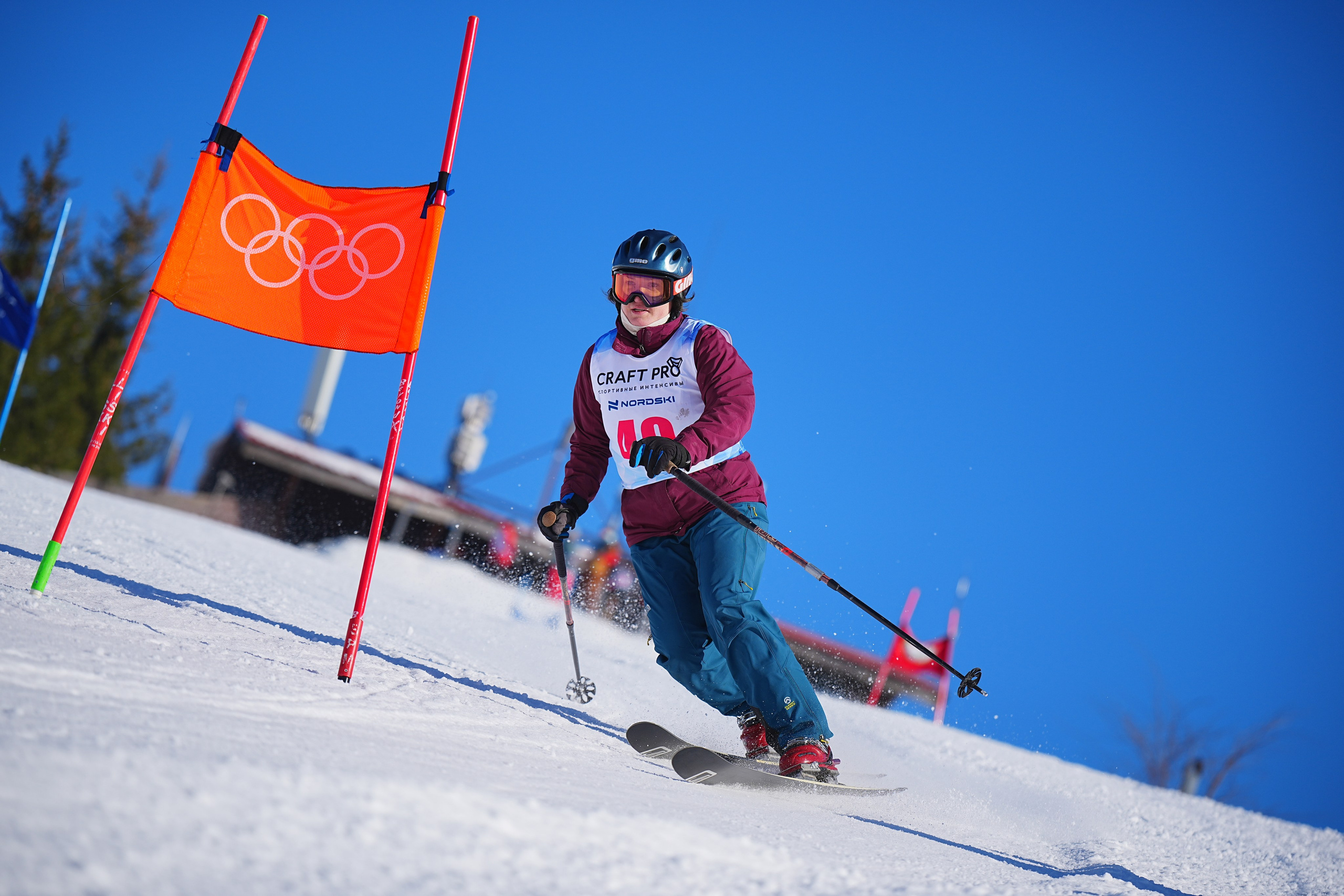 Шуколово. Открытое Первенство МФТИ по горным лыжам. GS, Telemark, 2024. Фотограф Студитский Евгений