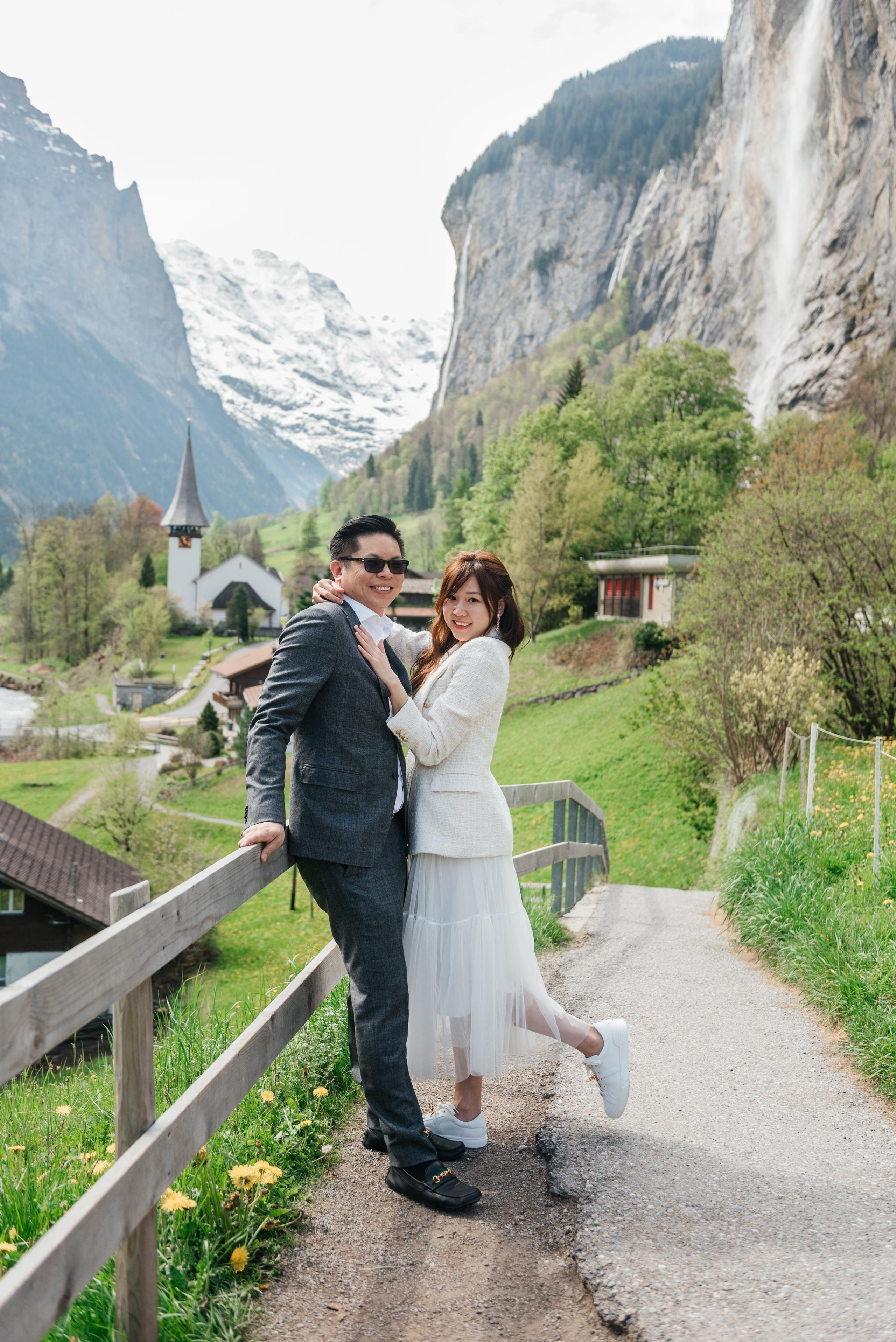 Hazel & Max (Lauterbrunnen, Suisse). Photographe en Suisse et en Europe Anna Alekseenko