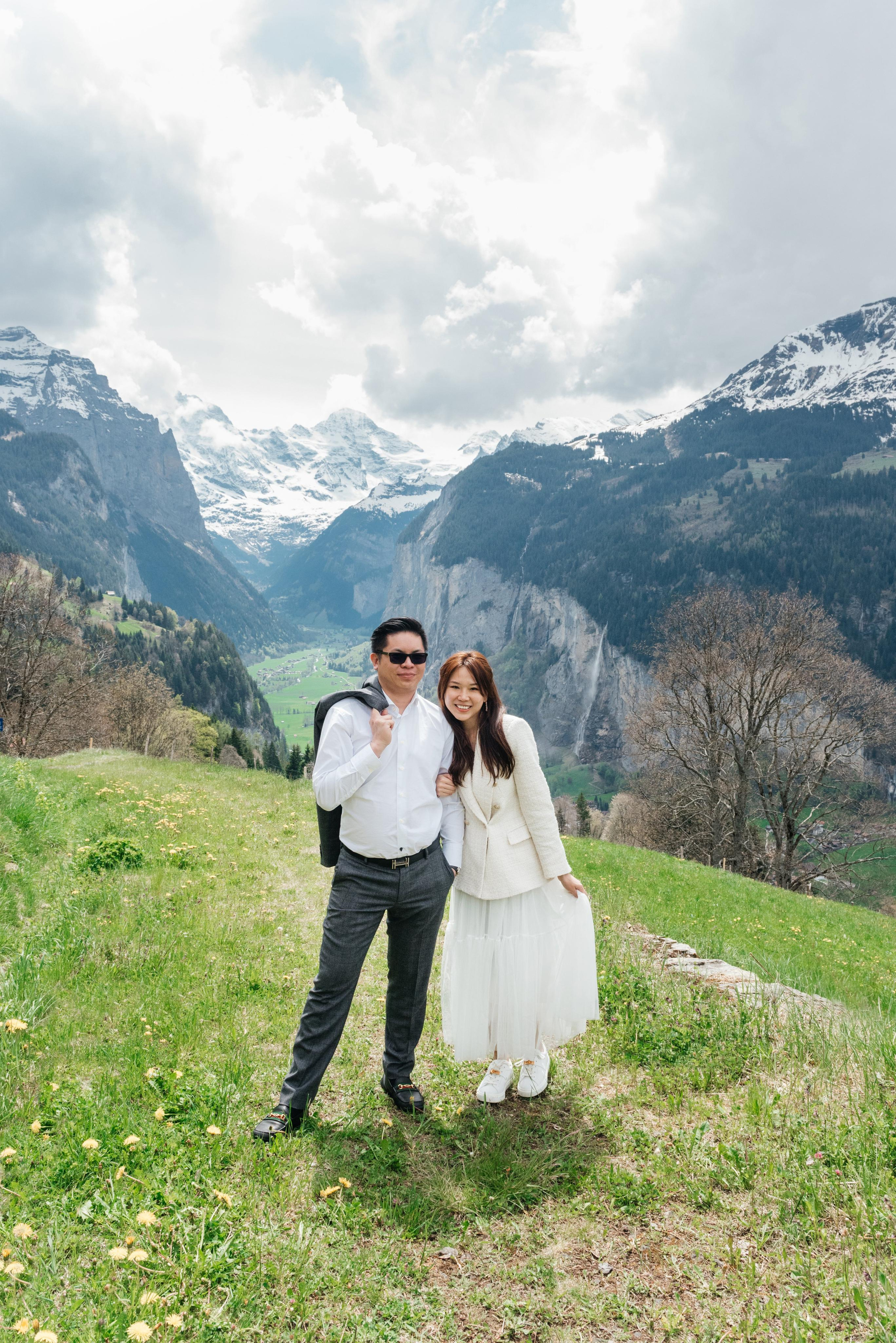 Hazel & Max (Lauterbrunnen, Suisse). Photographe en Suisse et en Europe Anna Alekseenko