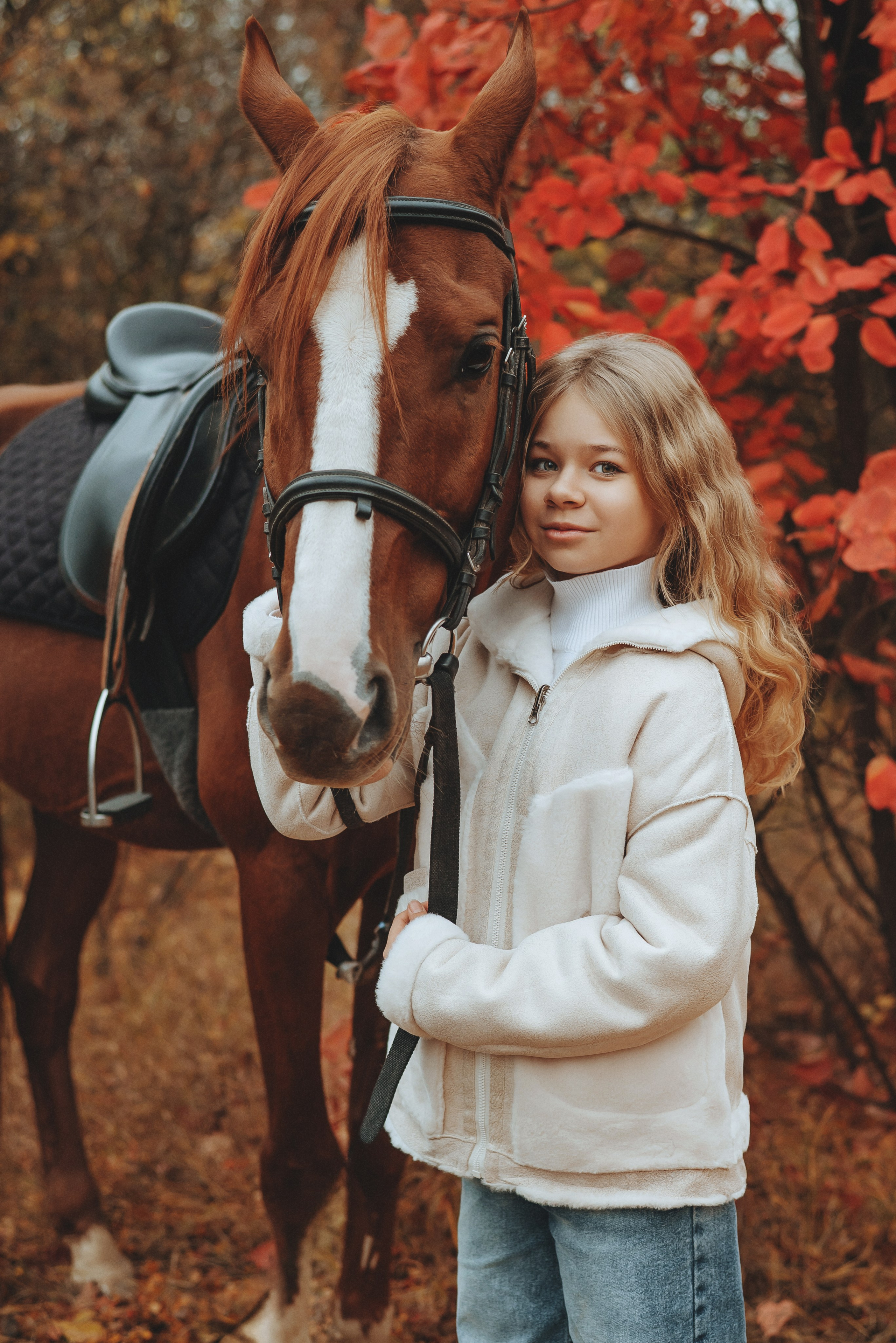 Осенняя фотосессия с лошадью. Семейный и детский фотограф Кущ Наташа