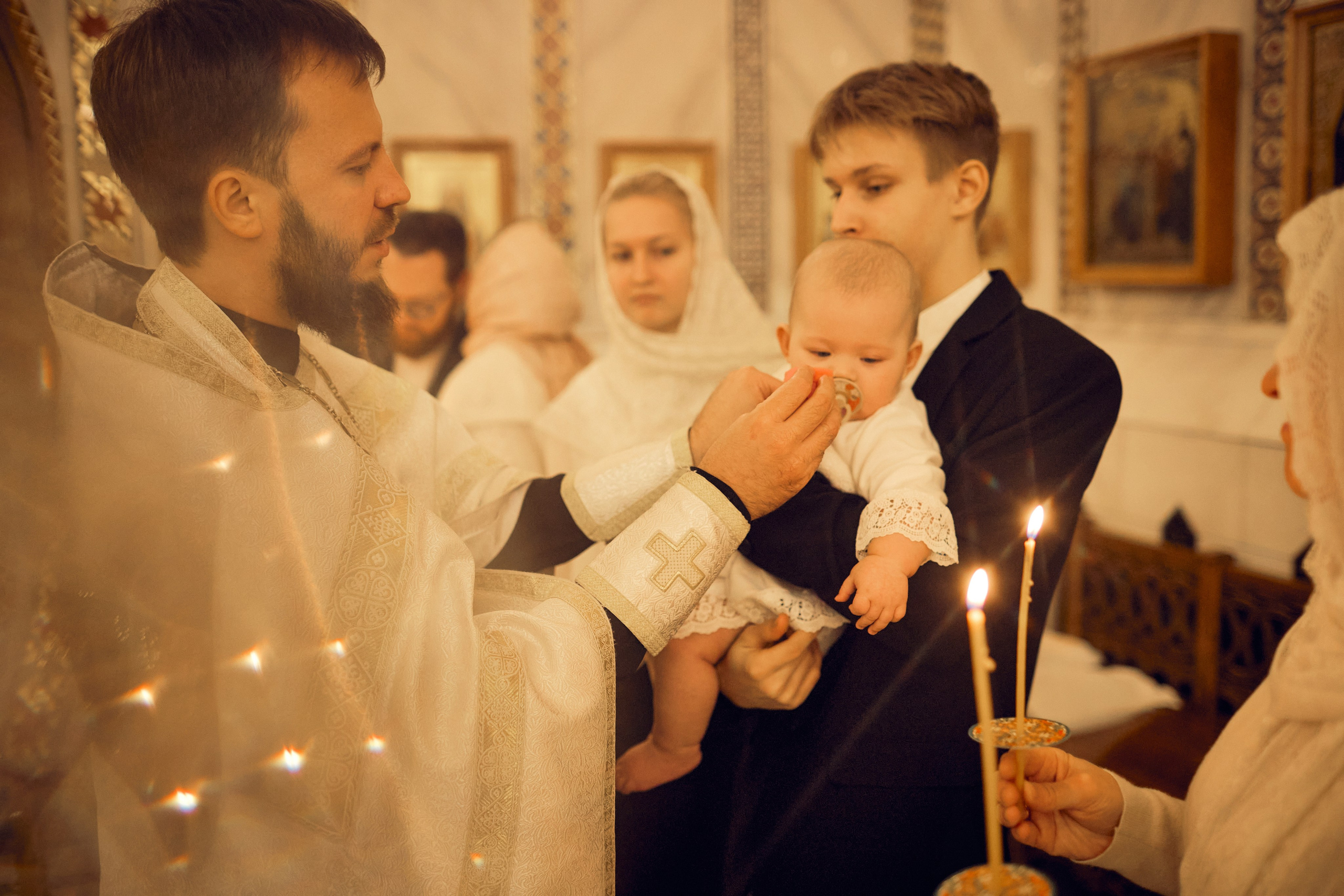 Таинство Крещения. Фотограф Москва|Ясенево Яна Новокрещенных