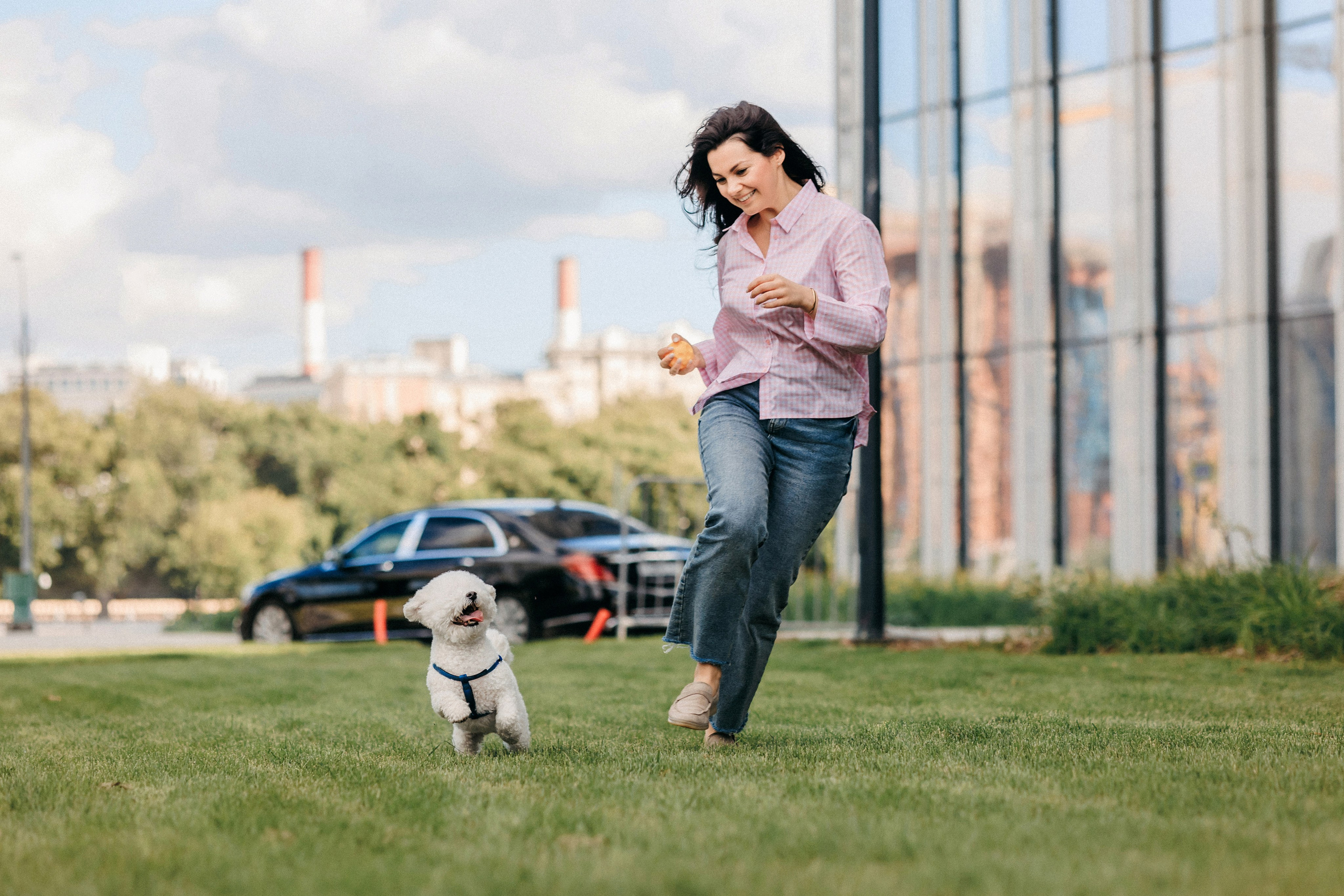 Марина, Данил и Бруно. Фотограф-анималист Елена Радченко, Москва