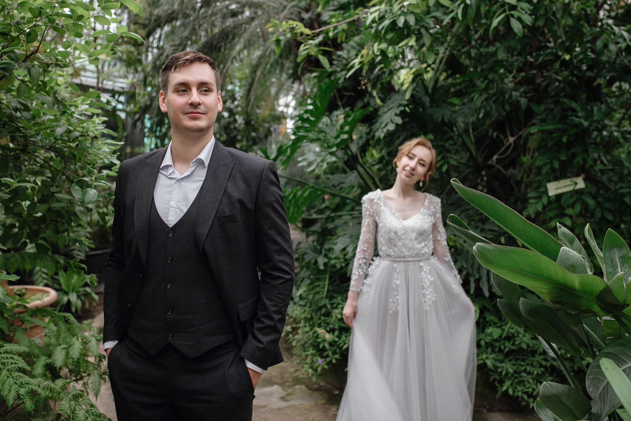 АРХИВ Елена и Антон. Ботанический САД. Свадебный фотограф Москва
