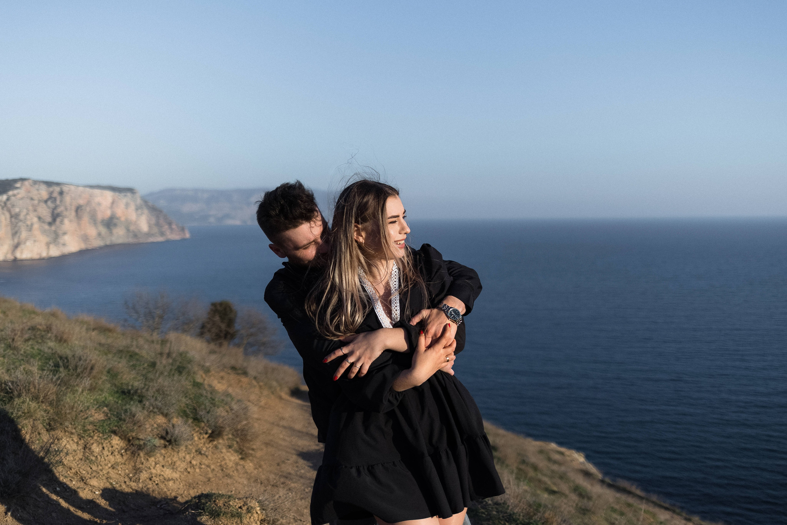 «Закат над морем: история любви Евгения и Дианы в каждом кадре». Свадебный фотограф Мироманов Николай в Крыму