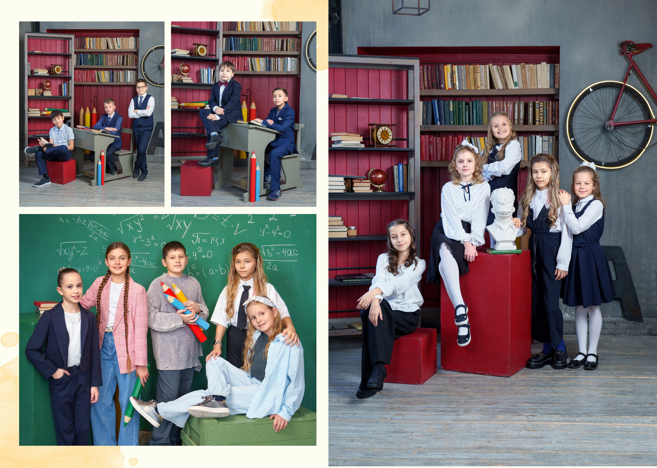 4 Класс Большой альбом (оживающее групповое фото). Школьный фотограф и фотограф в детском саду