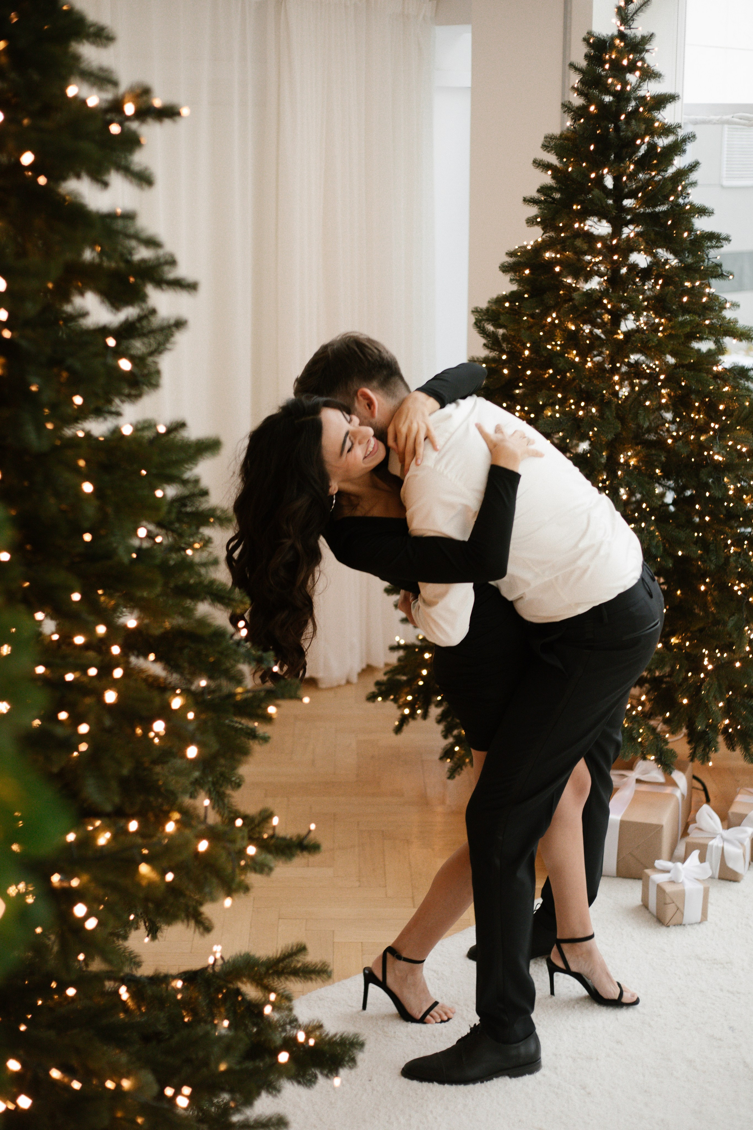 Новогодняя фотосессия для пары. Свадебный и семейный фотограф Анастасия Романова в Москве и Московской области