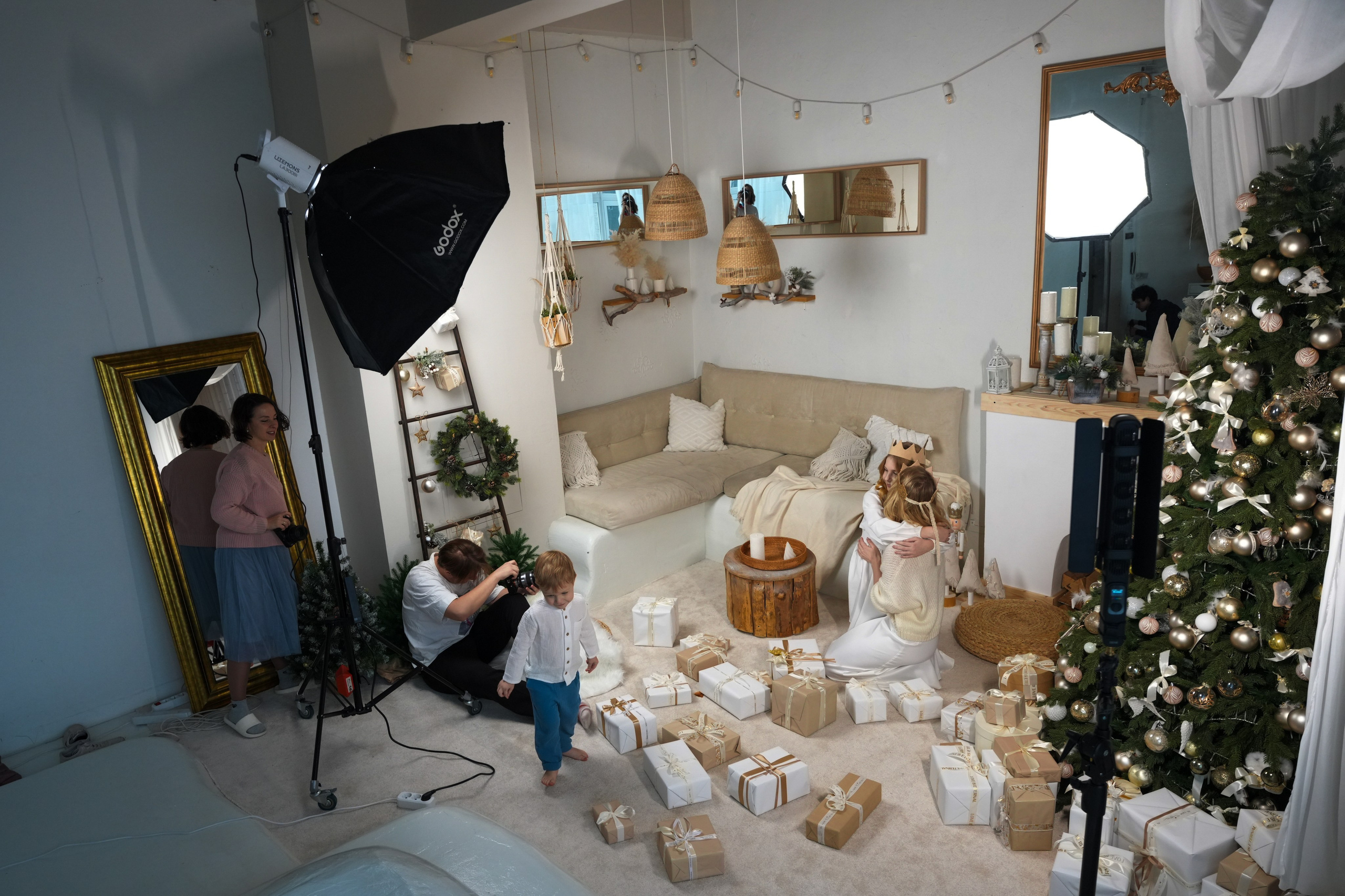 #backstage со съёмки Новогодней семейной истории. Портретный фотограф в Санкт-Петербурге Дмитриева Наталия