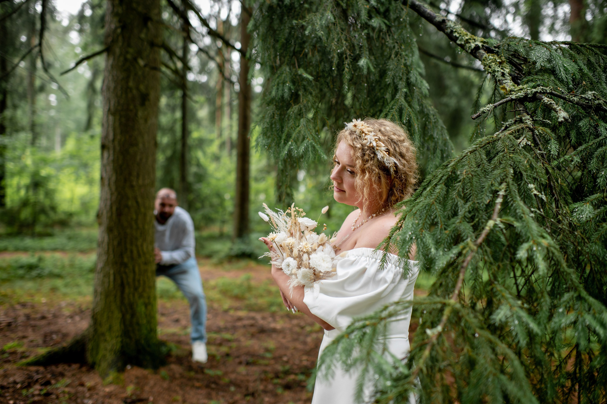 Станислав и Анастасия (нестандартная свадебная фотосессия в лесу и на Финском заливе). Портретный, семейный и свадебный фотограф в Санкт-Петербурге и в Пушкине Ширяев Денис