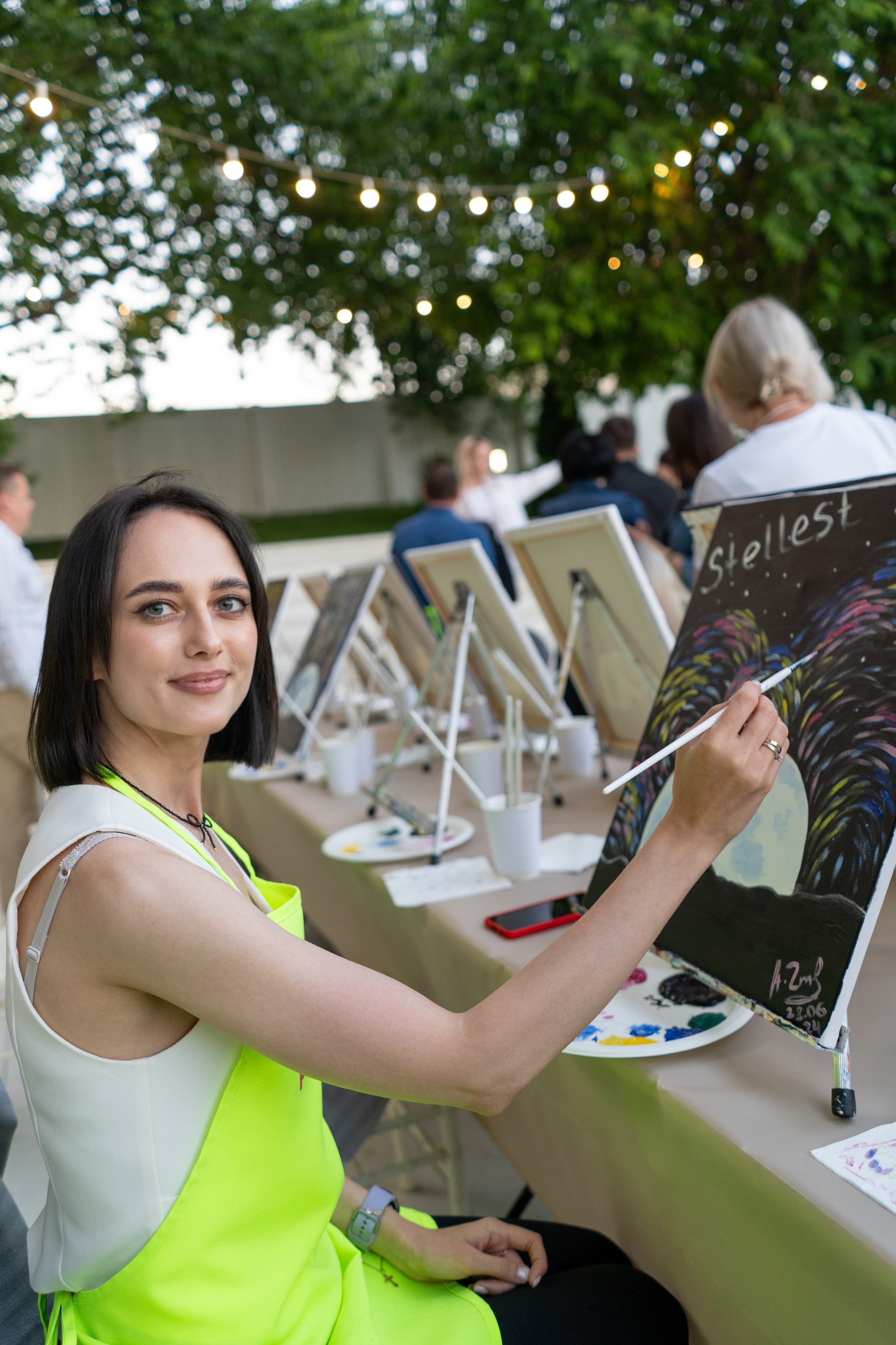 Репортажная съёмка мастер-класса по рисованию. Фотограф Елизавета Потешкина