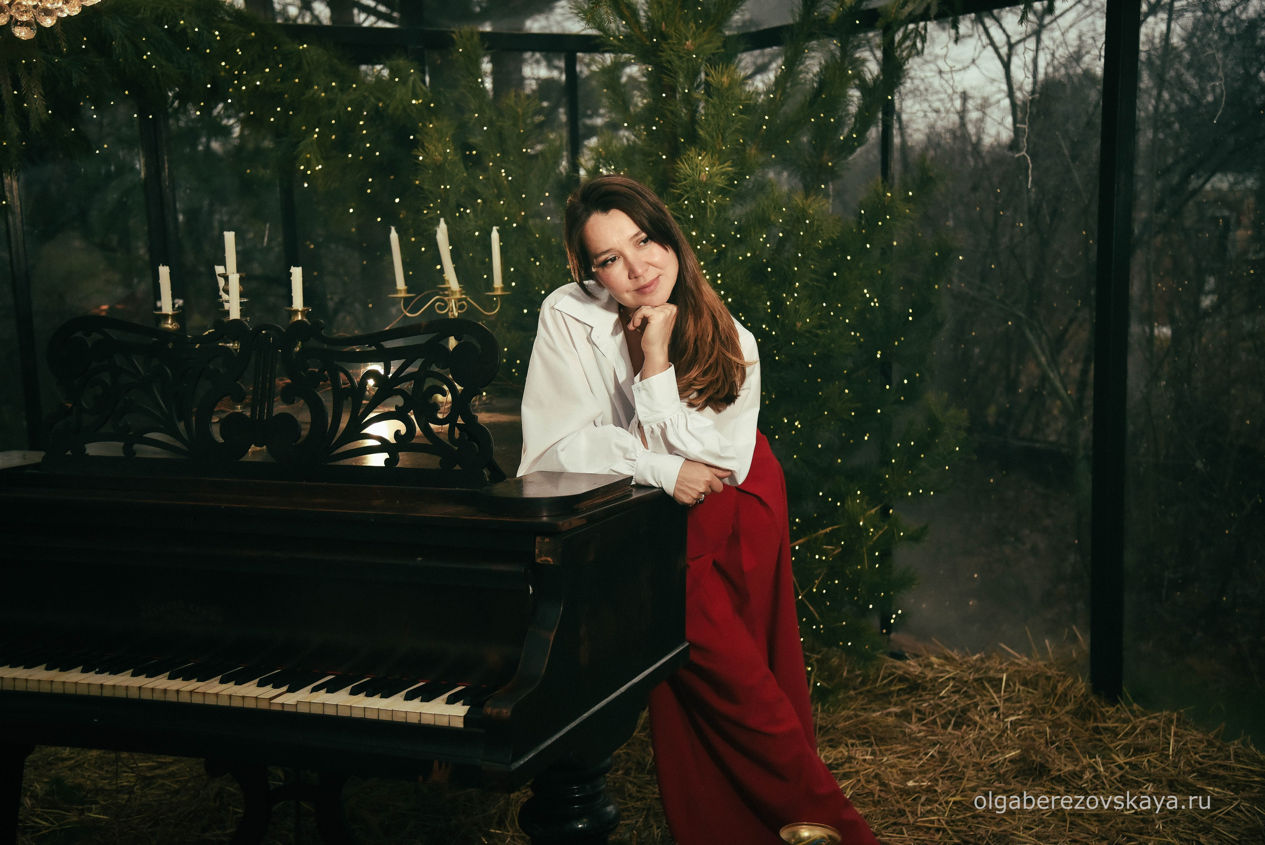 Новогодняя фотосессия с роялем
