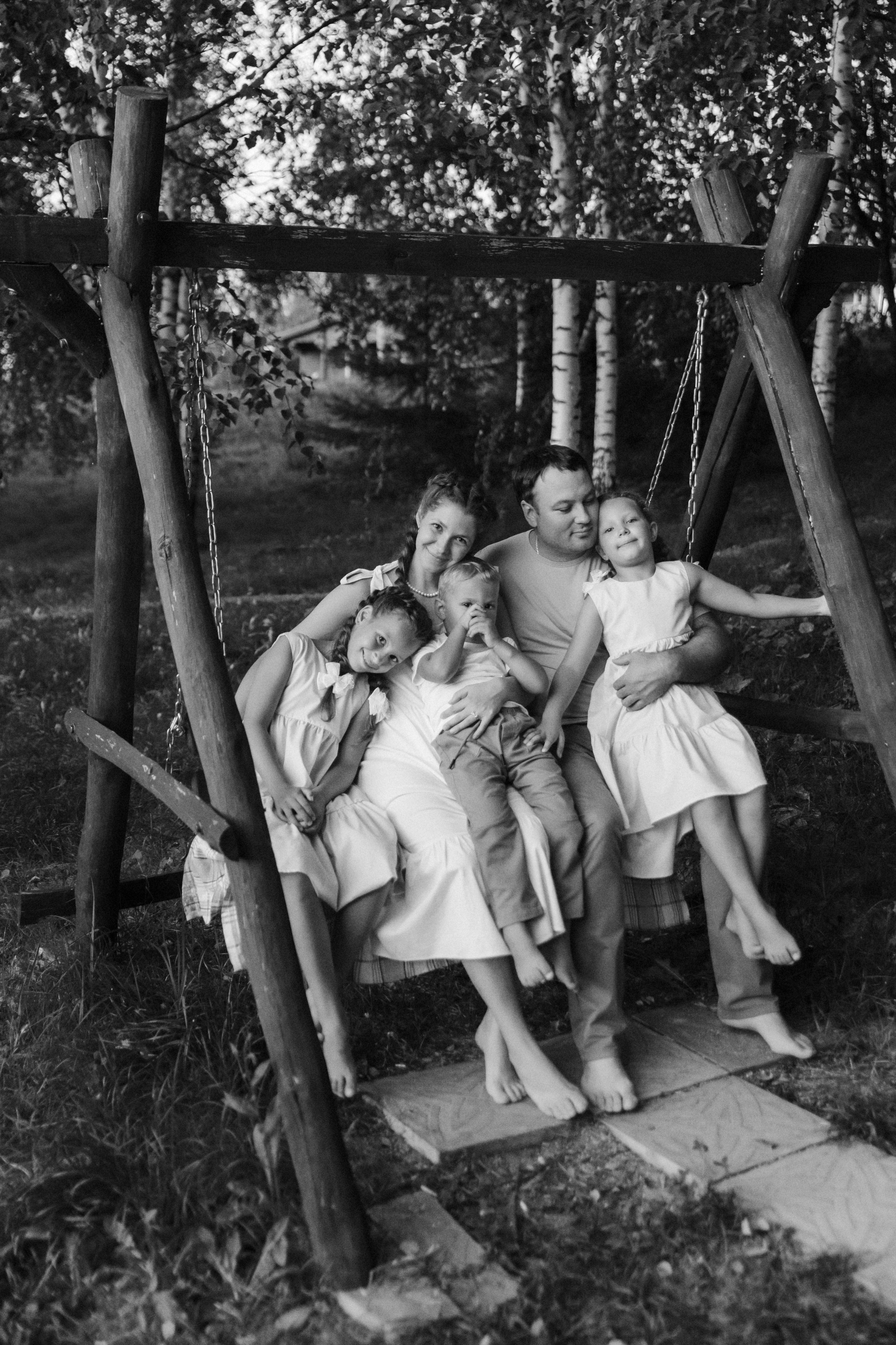 Олег, Вика, Варя, Маша и Тима. Семейный фотограф • Домашние съемки в Нижнем Новгороде