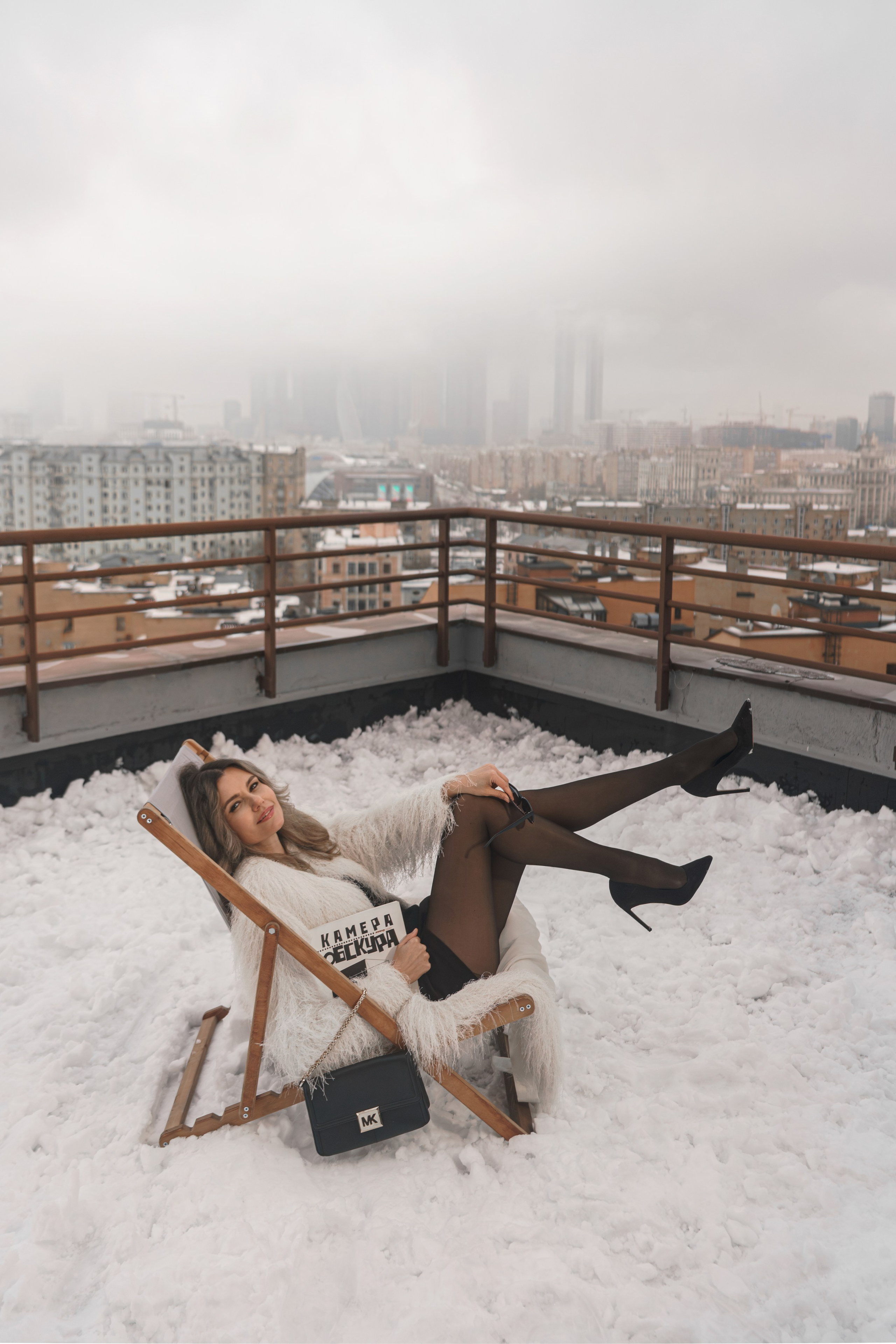 Съёмки на крыше в Москве. Фотограф Айгуль Вишня, съёмка в Москве и Санкт-Петербурге