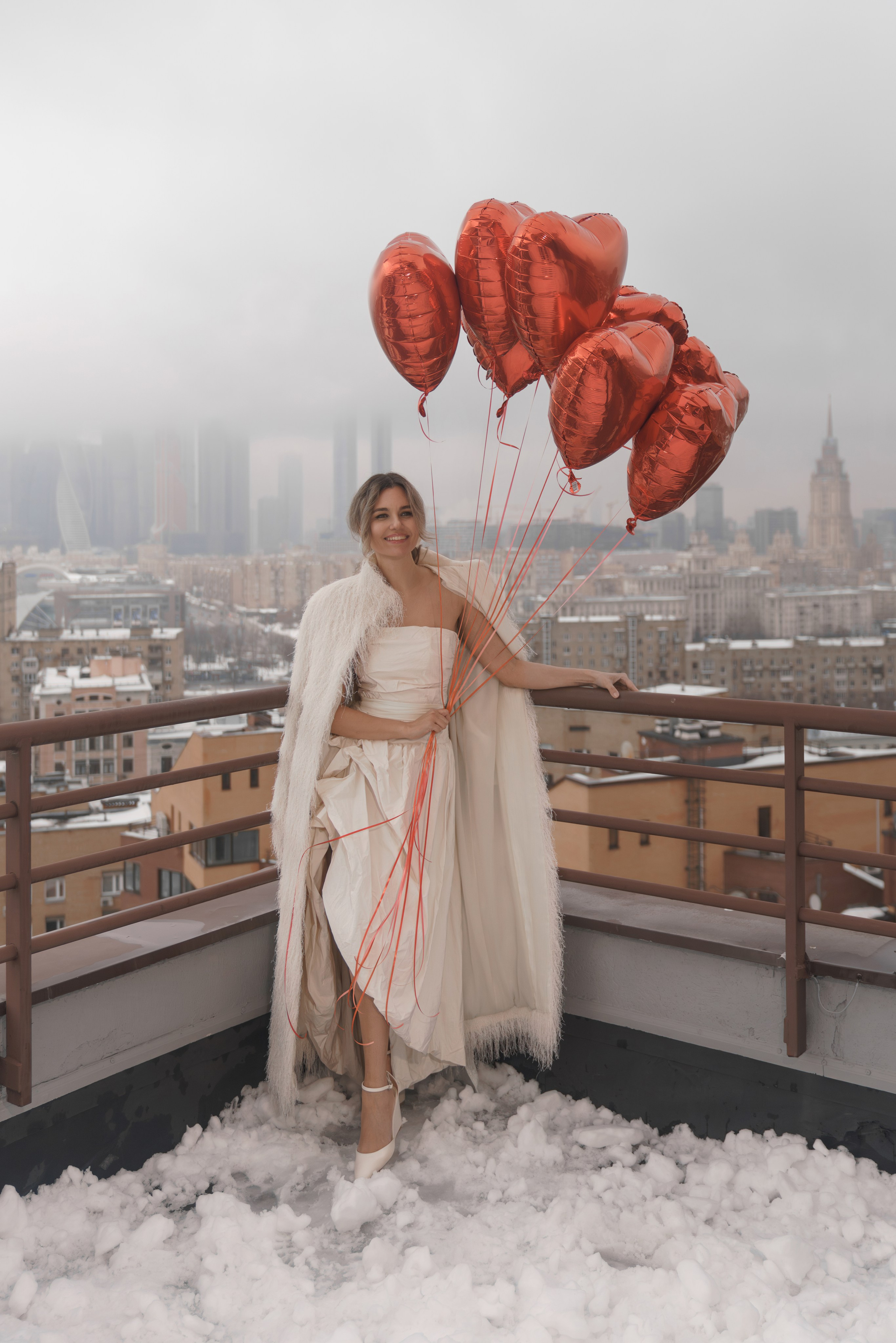 Съёмки на крыше в Москве. Фотограф Айгуль Вишня, съёмка в Москве и Санкт-Петербурге