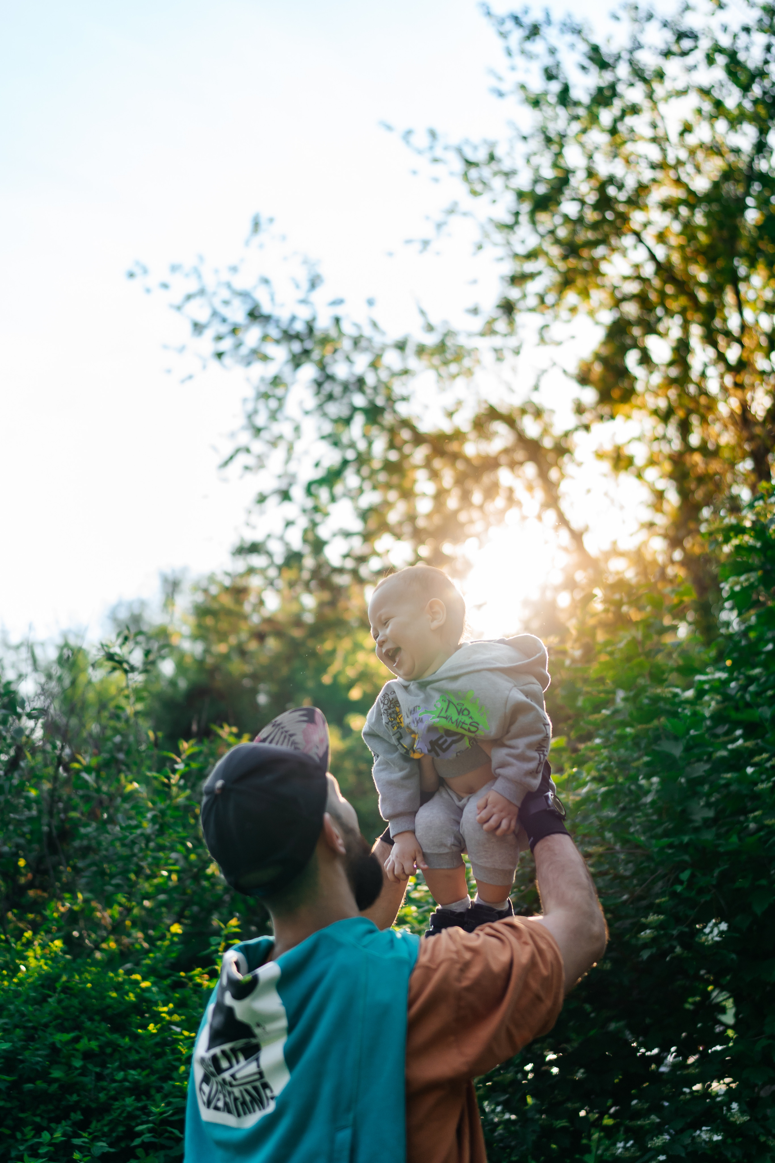 семейная фотосессия папа и сые 