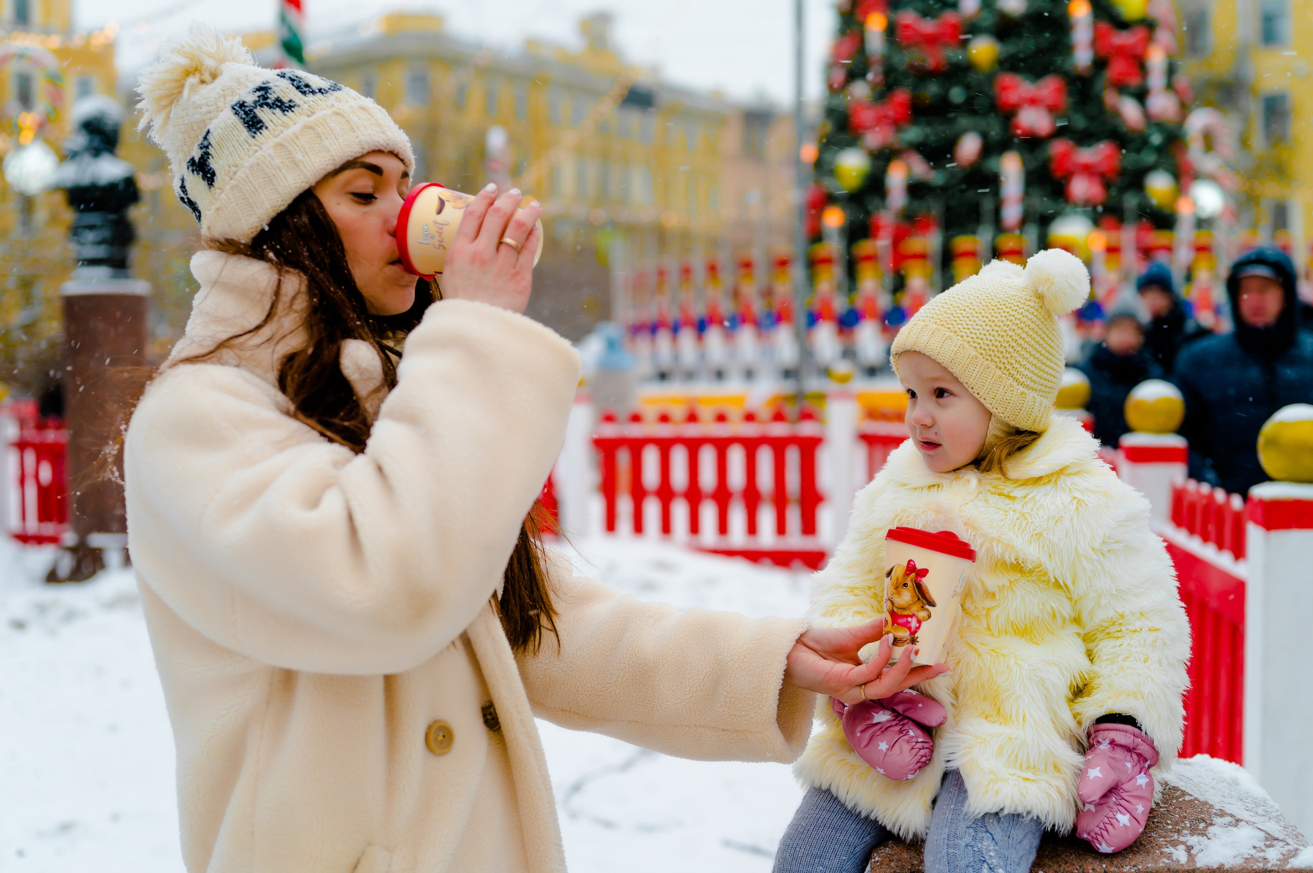 Новогодняя фотосессия на Манежной площади. Свадебный и семейный фотограф Евгения Кононова