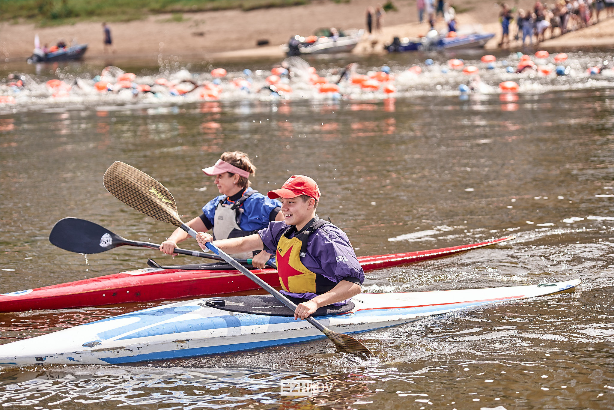 X-waters Volga 2021. Нижний Новгород. 25 июля. Фотограф Алексей Ежков. Заплыв в открытой воде 1, 3 и 5 км.