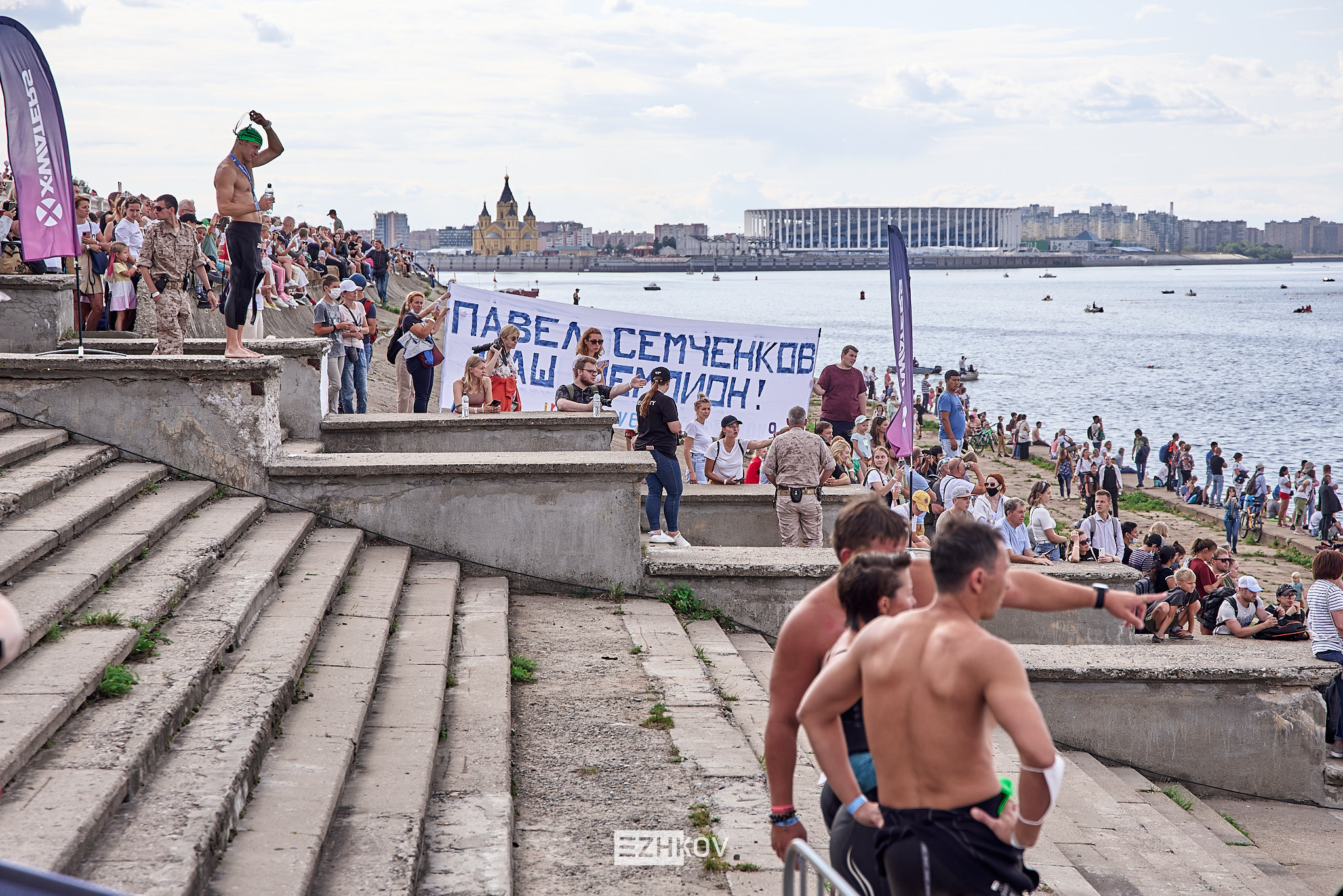 X-waters Volga 2021. Нижний Новгород. 25 июля. Фотограф Алексей Ежков. Заплыв в открытой воде 1, 3 и 5 км.