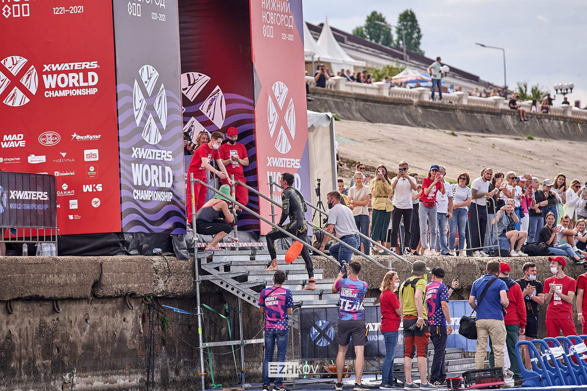 X-waters Volga 2021. Нижний Новгород. 25 июля. Фотограф Алексей Ежков. Заплыв в открытой воде 1, 3 и 5 км.