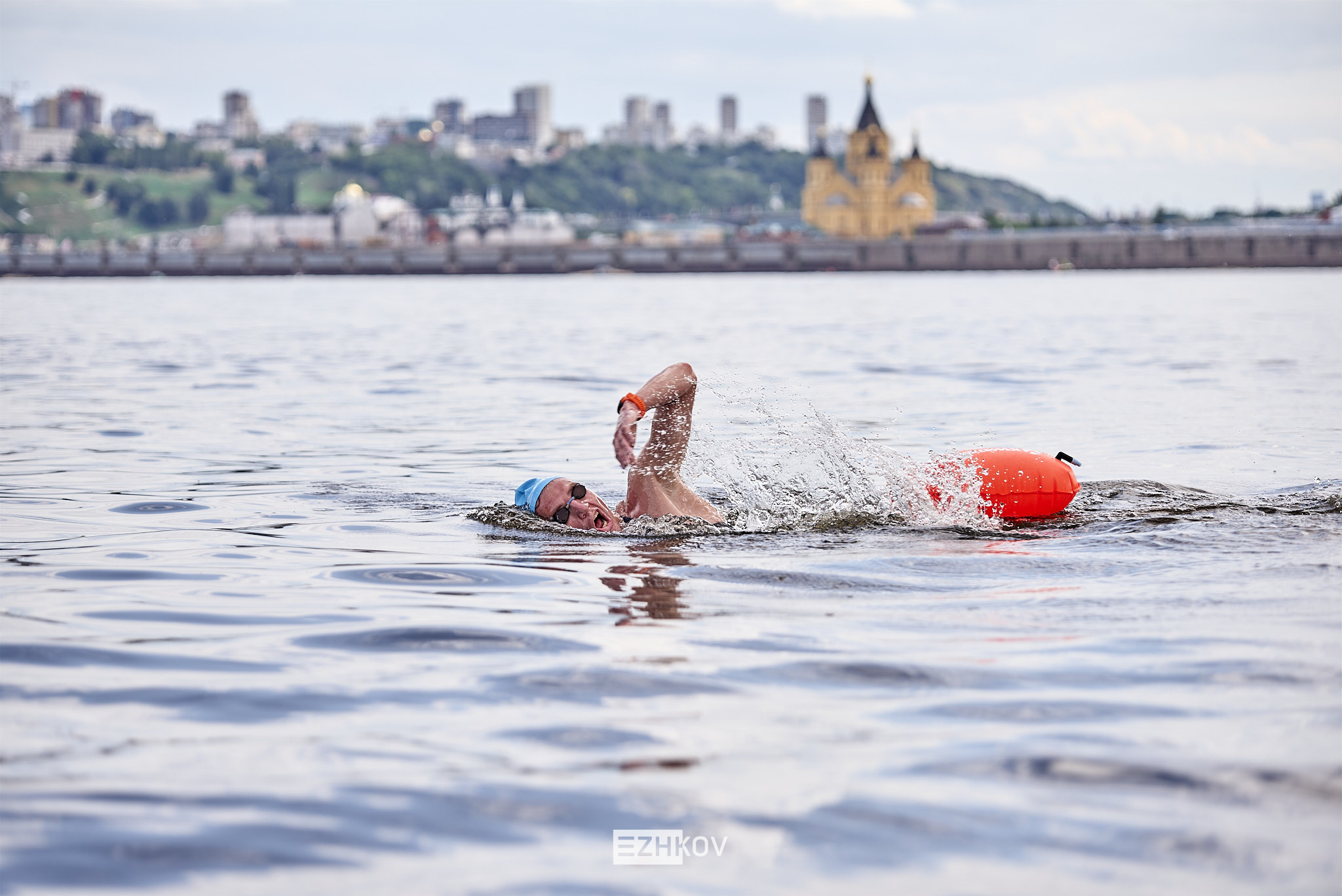 X-waters Volga 2021. Нижний Новгород. 25 июля. Фотограф Алексей Ежков. Заплыв в открытой воде 1, 3 и 5 км.