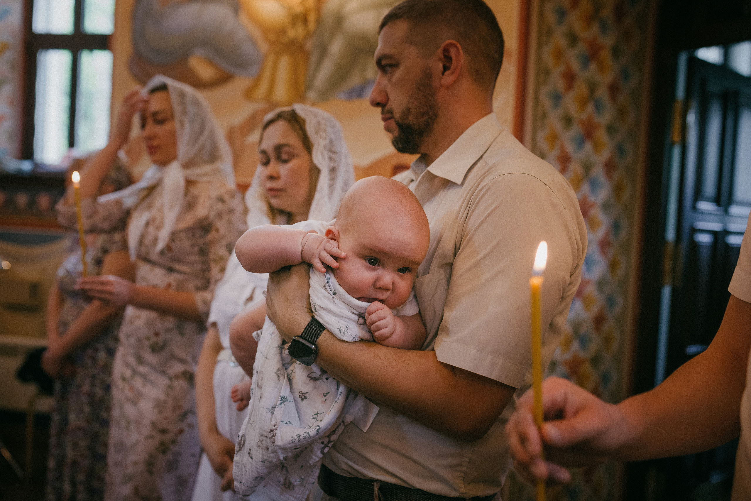 Крещение Кирилла. Храм Георгия Победоносца. Семейный фотограф в Сургуте