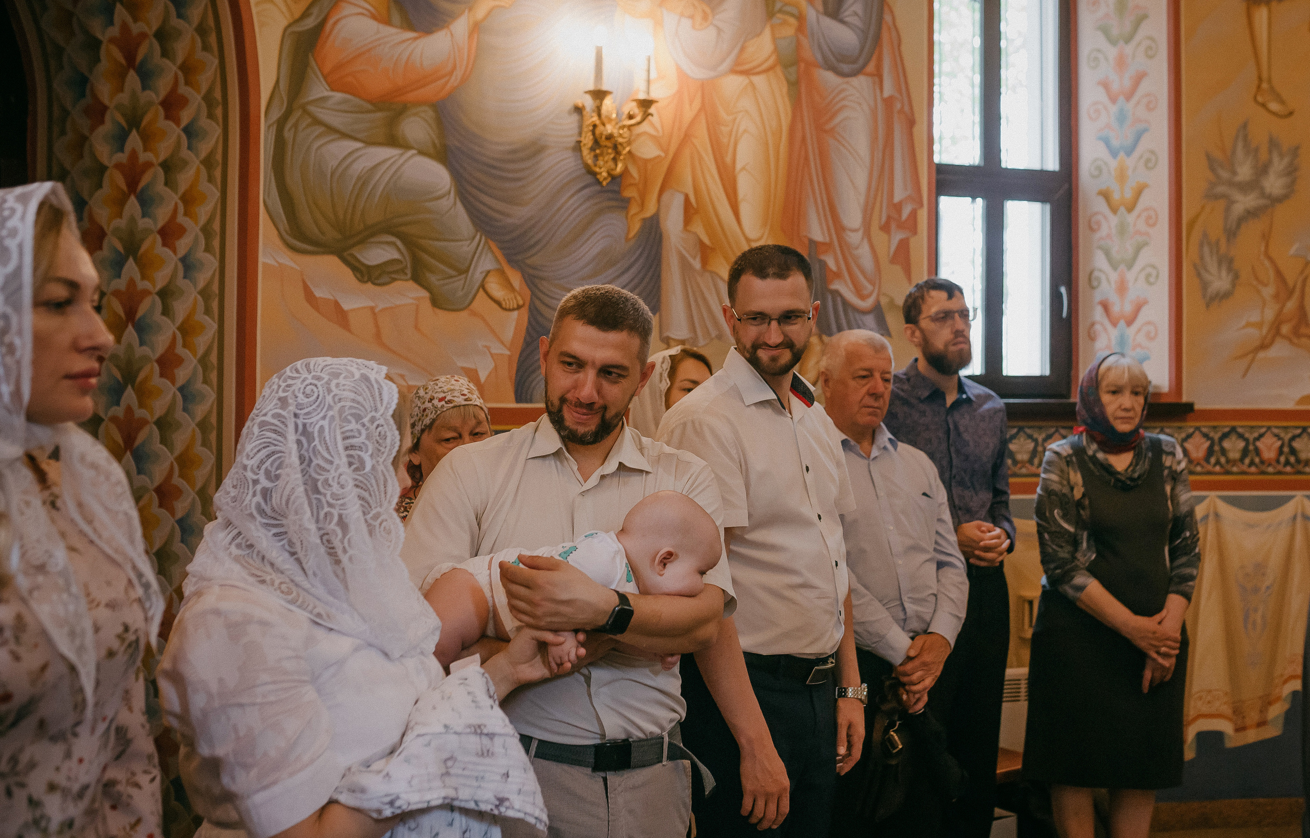 Крещение Кирилла. Храм Георгия Победоносца. Семейный фотограф в Сургуте